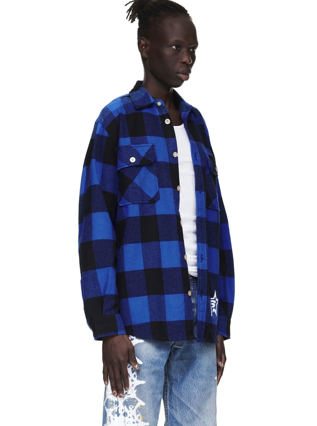 Sp5der SP5DER Blue 5 Flannel Shirt Size US M / EU 48-50 / 2 - 3 Thumbnail