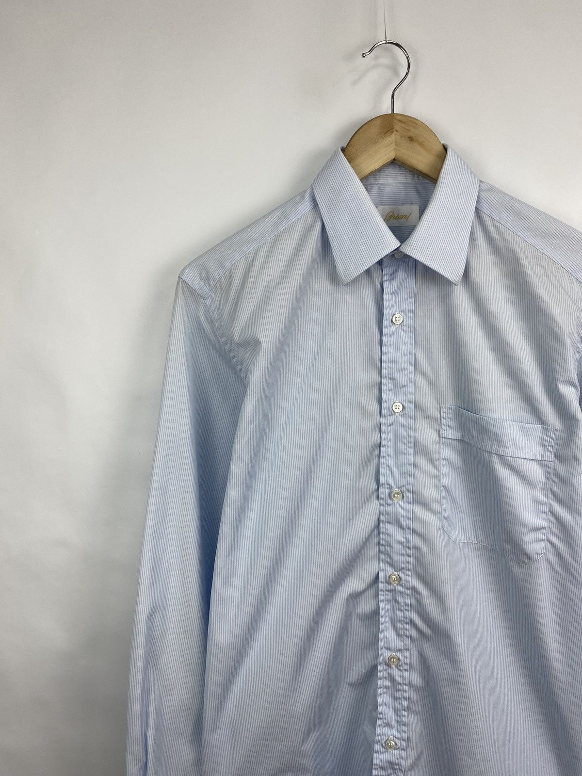 Brioni 🇮🇹 Vintage 90s Brioni made in Italy Shirt long Sleeve Size US M / EU 48-50 / 2 - 2 Thumbnail