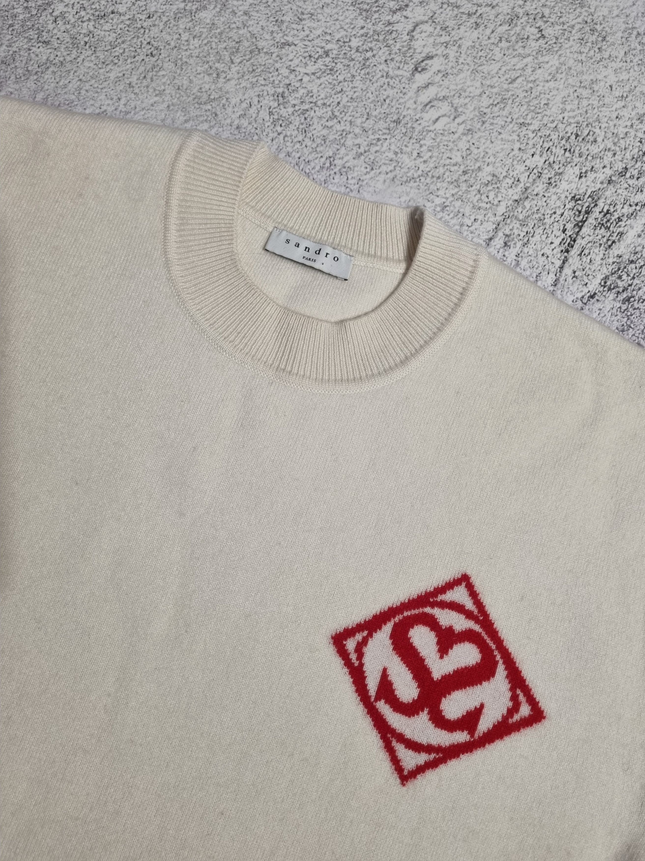Sandro Sandro Paris Graphic Print Double S Heart Logo Sweater Size M / US 6-8 / IT 42-44 - 3 Thumbnail