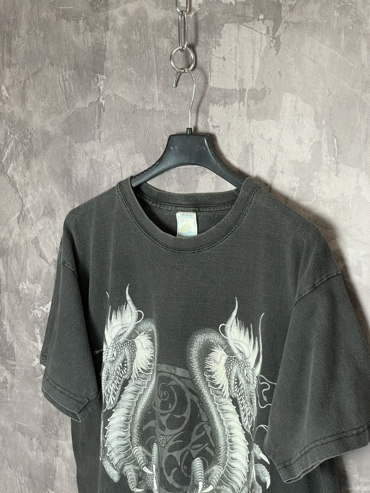 Japanese Brand × Vintage Vintage Y2K Tribal Dragon Yin Yang Gothic AOP Tee Size US S / EU 44-46 / 1 - 7 Thumbnail