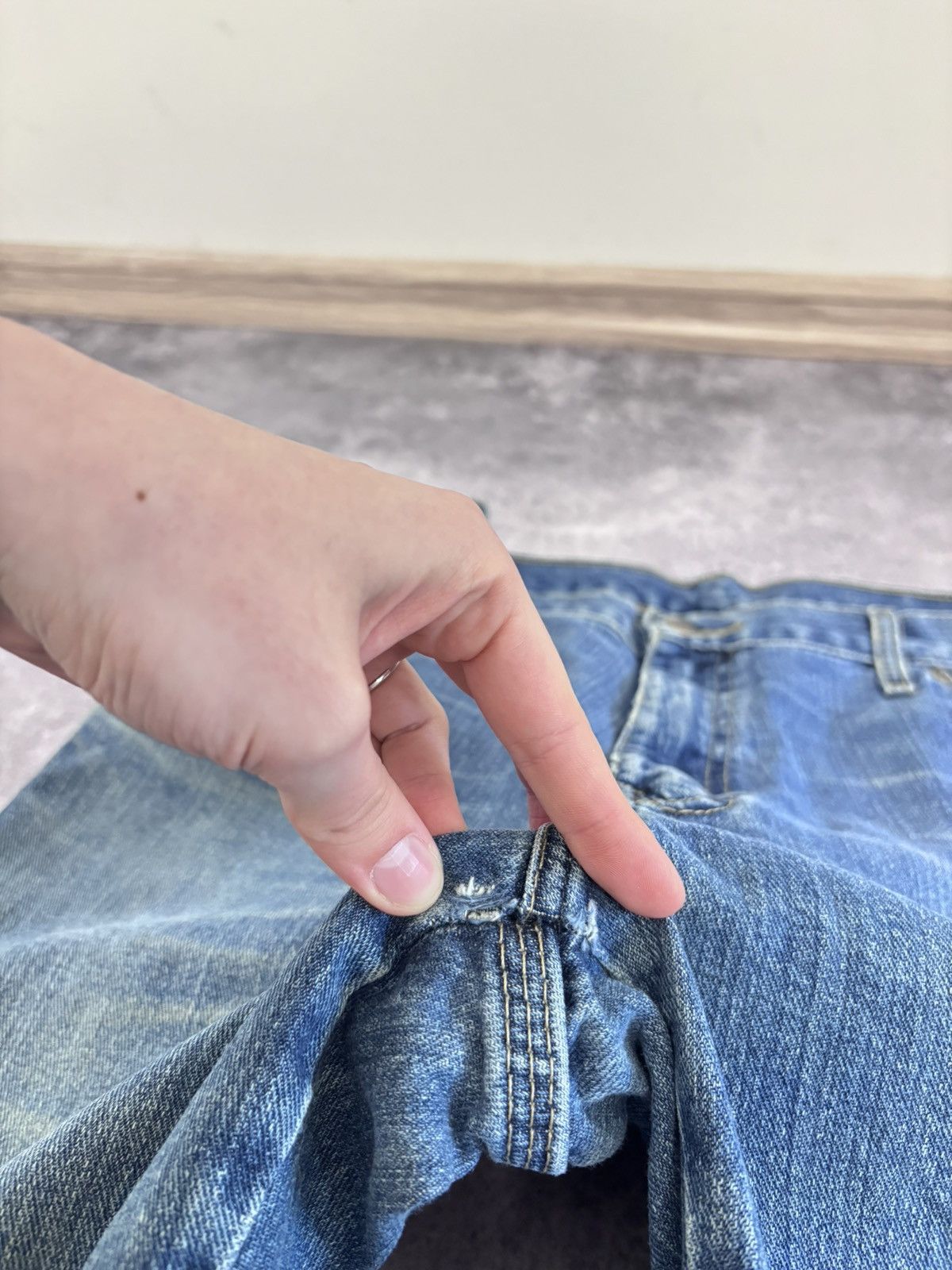Dickies Dickies Men’s Denim Jeans Faded Blue USA Carpenter Workwear Size US 36 / EU 52 - 18 Thumbnail