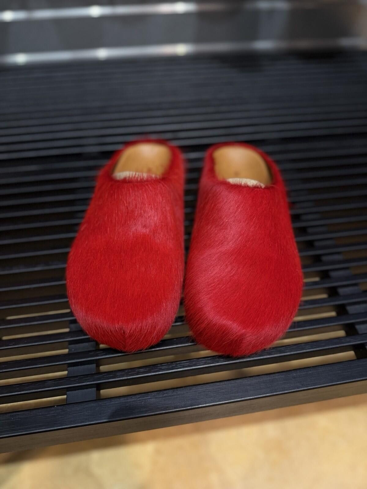Marni MARNI Red Fur Platform Slides Men’s 9US/42EU 100% Authentic Size US 9 / EU 42 - 5 Thumbnail