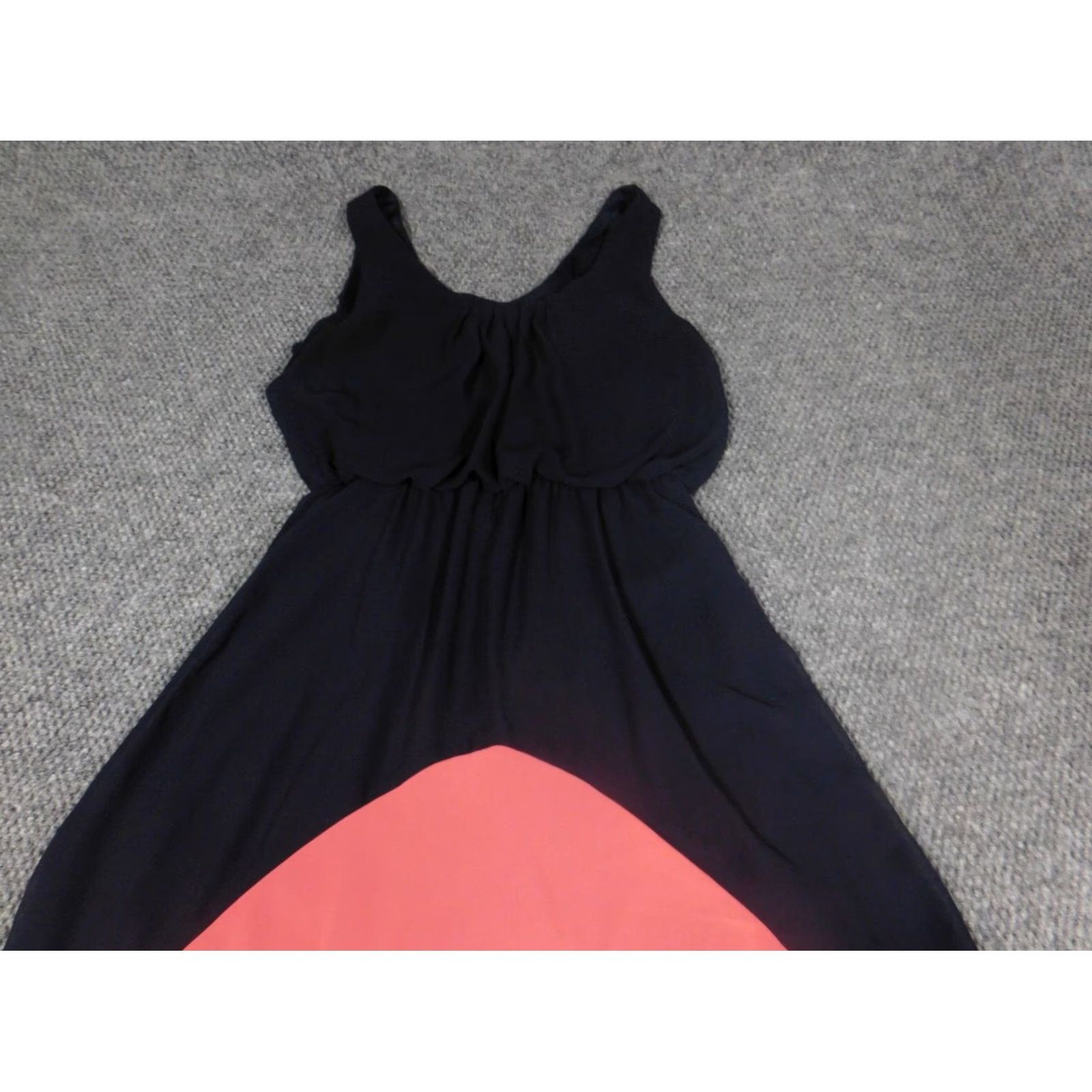 Vintage Enfocus Studio Womens Dress A-Line Sleeveless Pullover Knee Length Blue 6 Polyester Rayon Raglan Sleeve Round Neck Ruffle Flower 6 Fall Size M / US 6-8 / IT 42-44 - 3 Thumbnail
