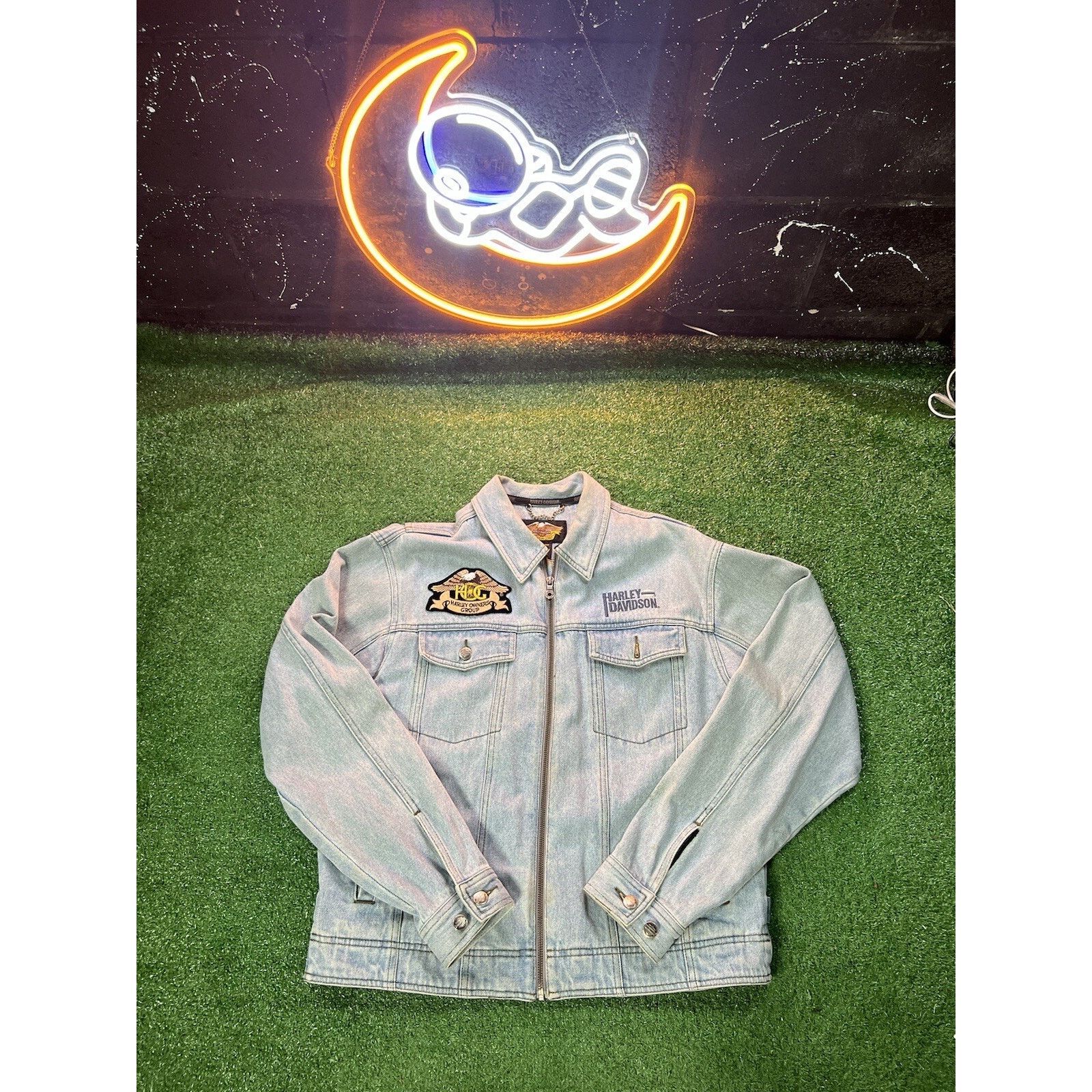 Harley Davidson Harley Davidson Jacket Men M Jean Trucker Big Logo Size US M / EU 48-50 / 2 - 1 Thumbnail
