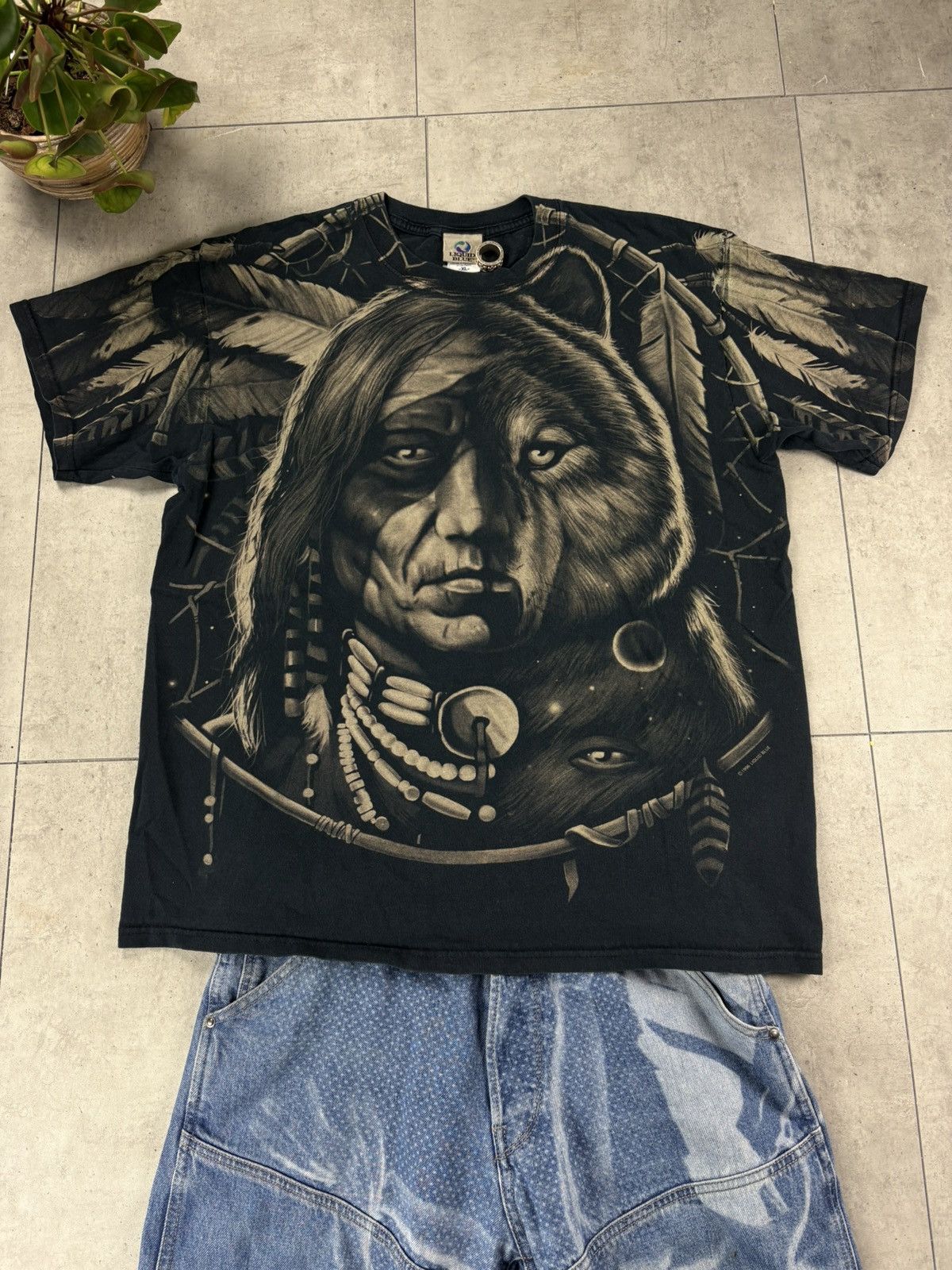 Liquid Blue Liquid Blue Native American Wolf Face All Over Print T-Shirt Size US XL / EU 56 / 4 - 3 Thumbnail