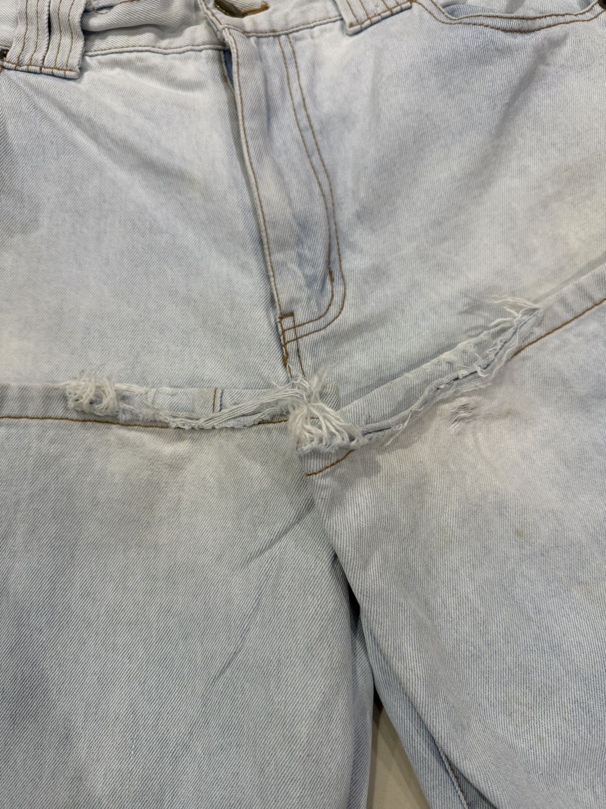 Kansai Yamamoto Vintage kansai man distressed jeans Size US 33 - 6 Thumbnail