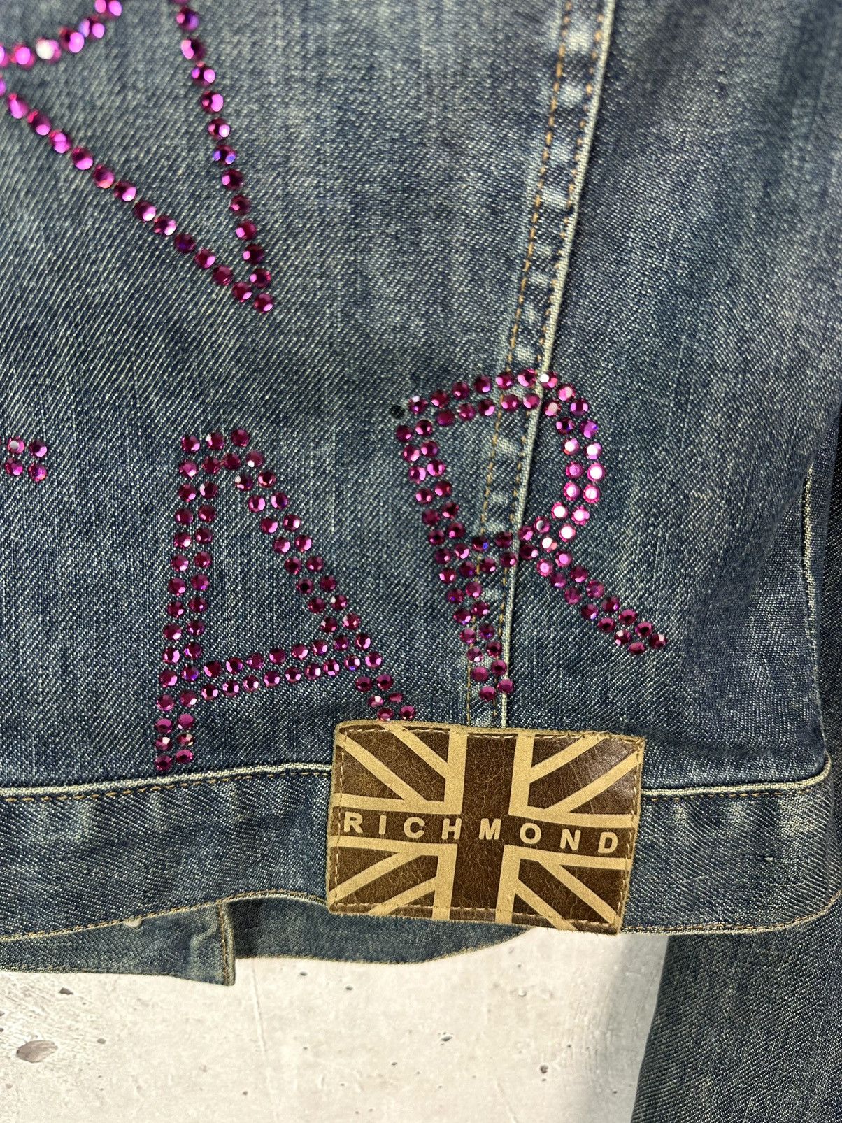 John Richmond Vintage Richmond Sequin Logo Denim Women’s Jacket Size S / US 4 / IT 40 - 11 Thumbnail
