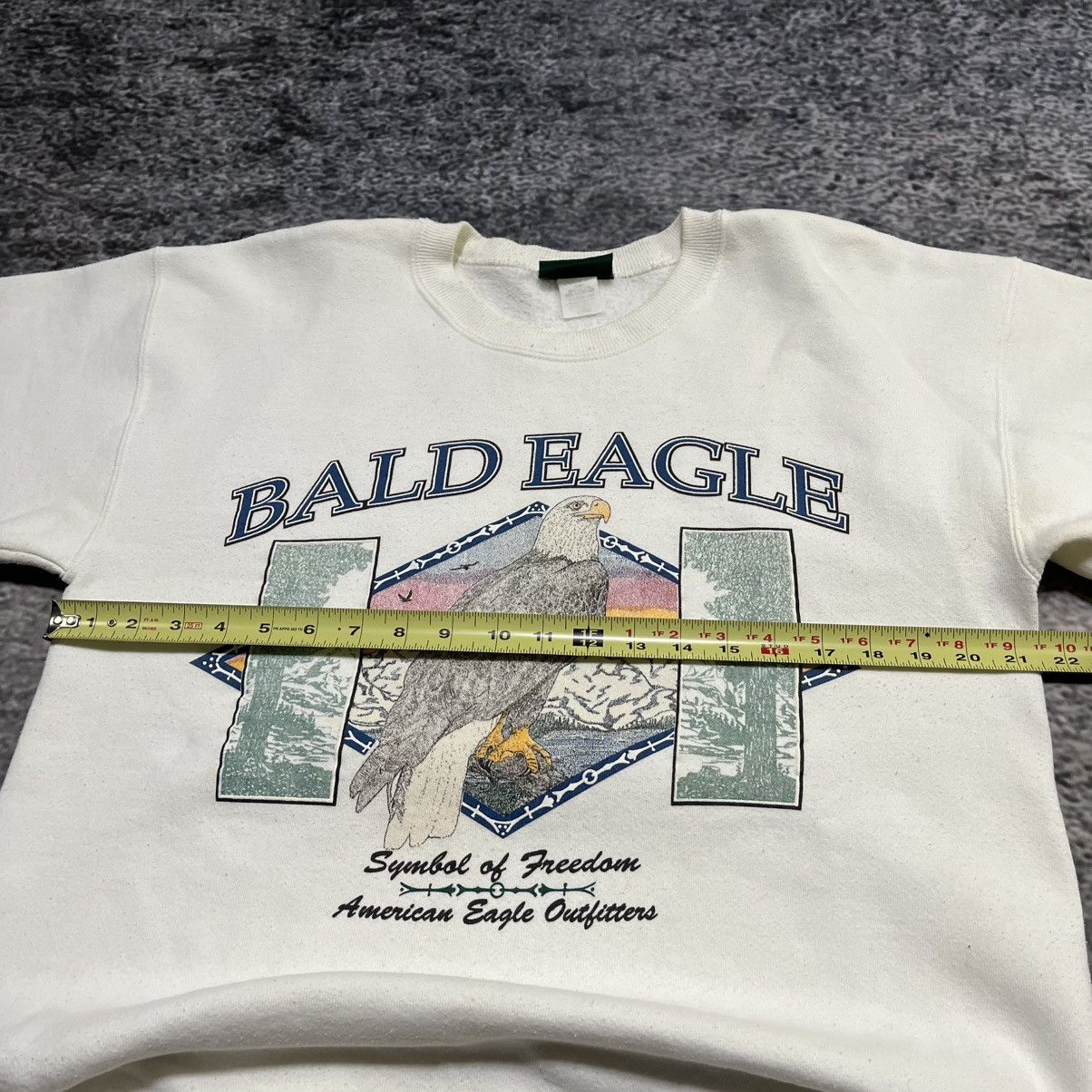 American Eagle Outfitters Vintage 90s American Eagle White Bald Eagle Crewneck Large Size US L / EU 52-54 / 3 - 11 Thumbnail