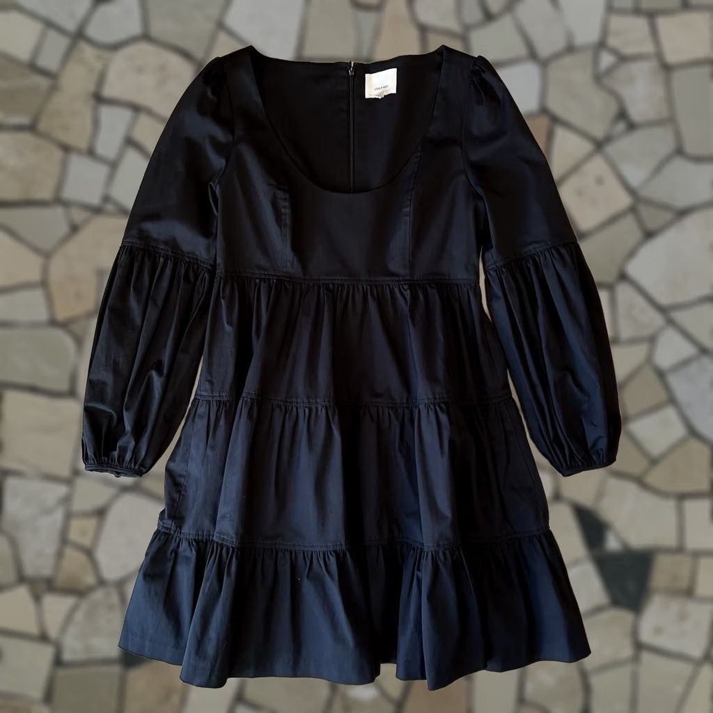 Cinq a Sept Cinq à Sept Rose Tiered Ruffle Mini Dress In Black Women’s 10 Dress Size L / US 10 / IT 46 - 1 Thumbnail