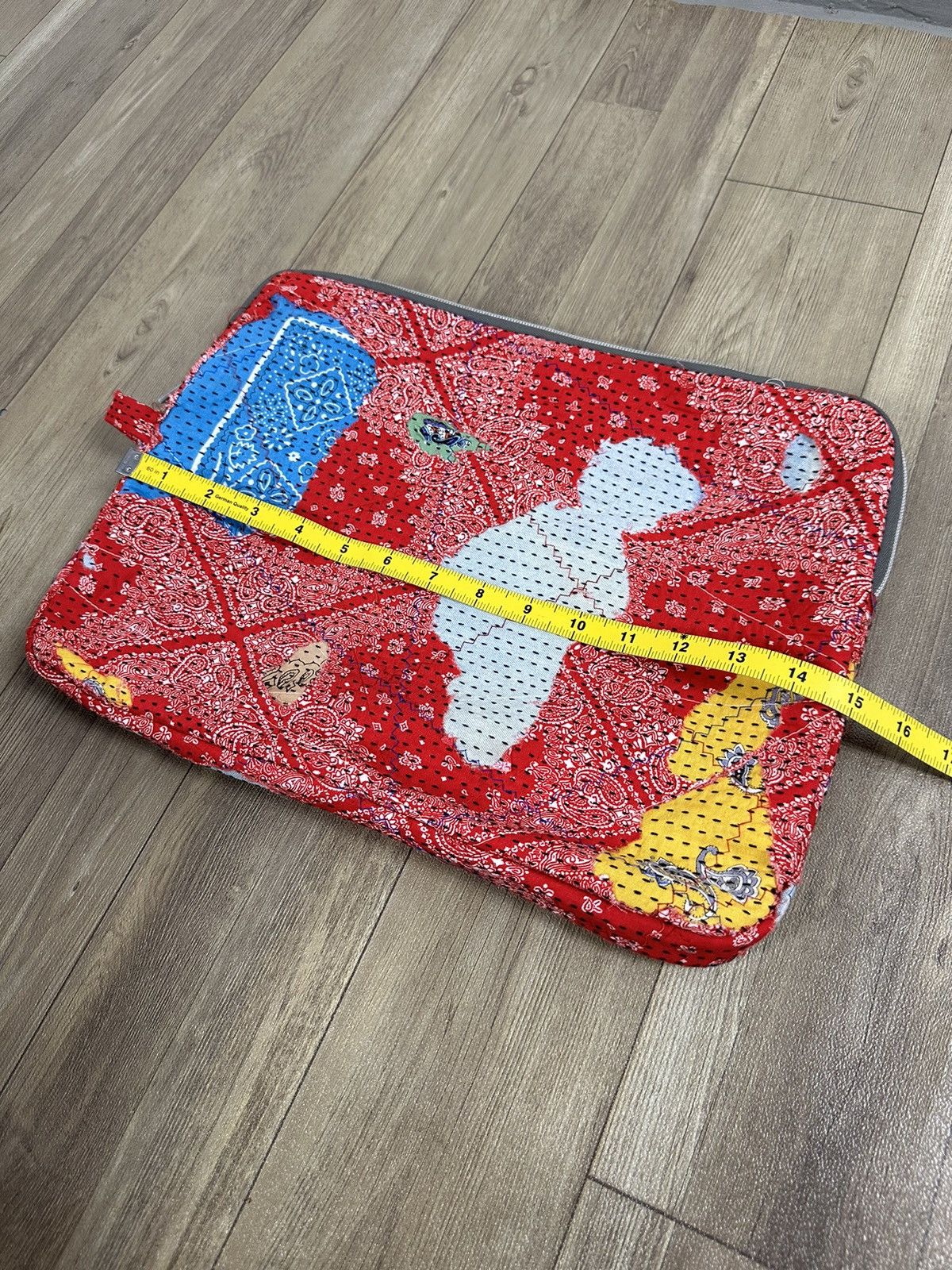 Handmade Custom Made Distressed Patchwork Boro Paisley cutch bag Size ONE SIZE - 15 Thumbnail