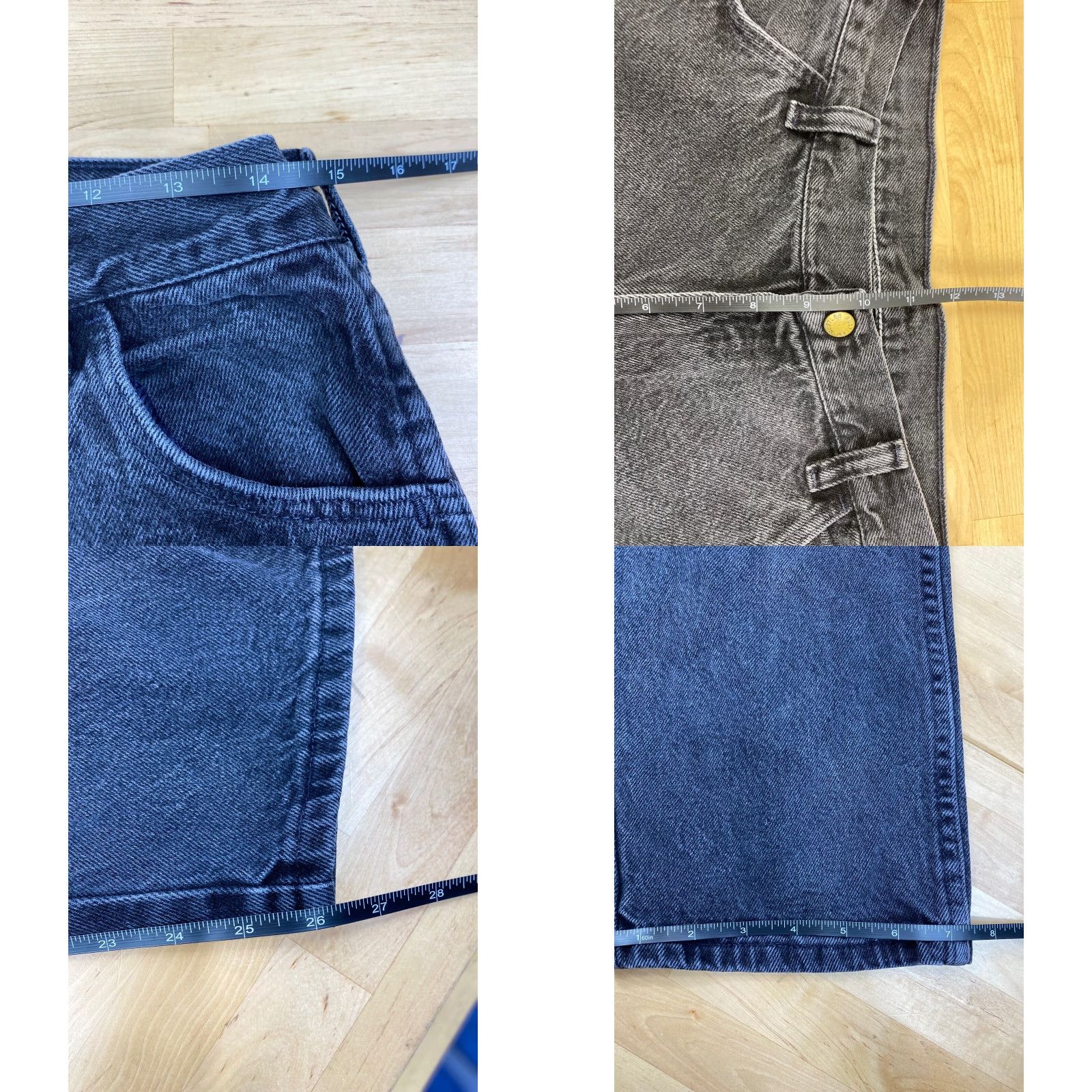 Denime Womens Black Denim Jeans Size 14 Husky #2627 - Black, 26.5in Inseam, Straight, Pockets, Plus, 14, Denim, Medium Wash, 90s? Size 36" / US 14 / IT 50 - 8 Thumbnail