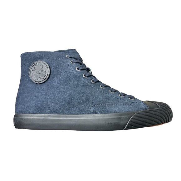 Ted Baker Ted Baker London Mens Dark Blue Suede High Top Lace Up Sneak Size US 10 / EU 43 - 5 Thumbnail