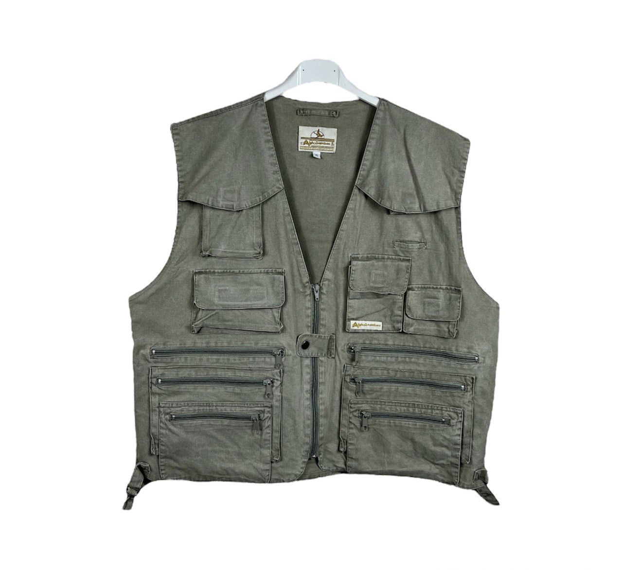 image of Outdoor Life x Vintage Alphadventure Multipocket Military Tactical Vest Y2K in Khaki (Size XL)