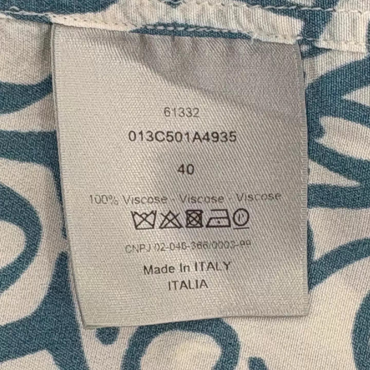 Dior DIOR x Stussy Letter Logo Printed LS Shirt Men's Blue 40 Size US M / EU 48-50 / 2 - 4 Thumbnail