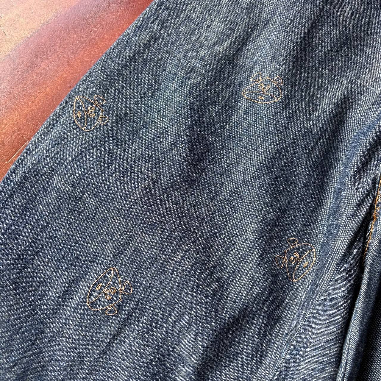 Ne-Net Ne-Net By Issey Miyake Embroidered Indigo Dye Jeans Pants Size US 30 / EU 46 - 7 Thumbnail