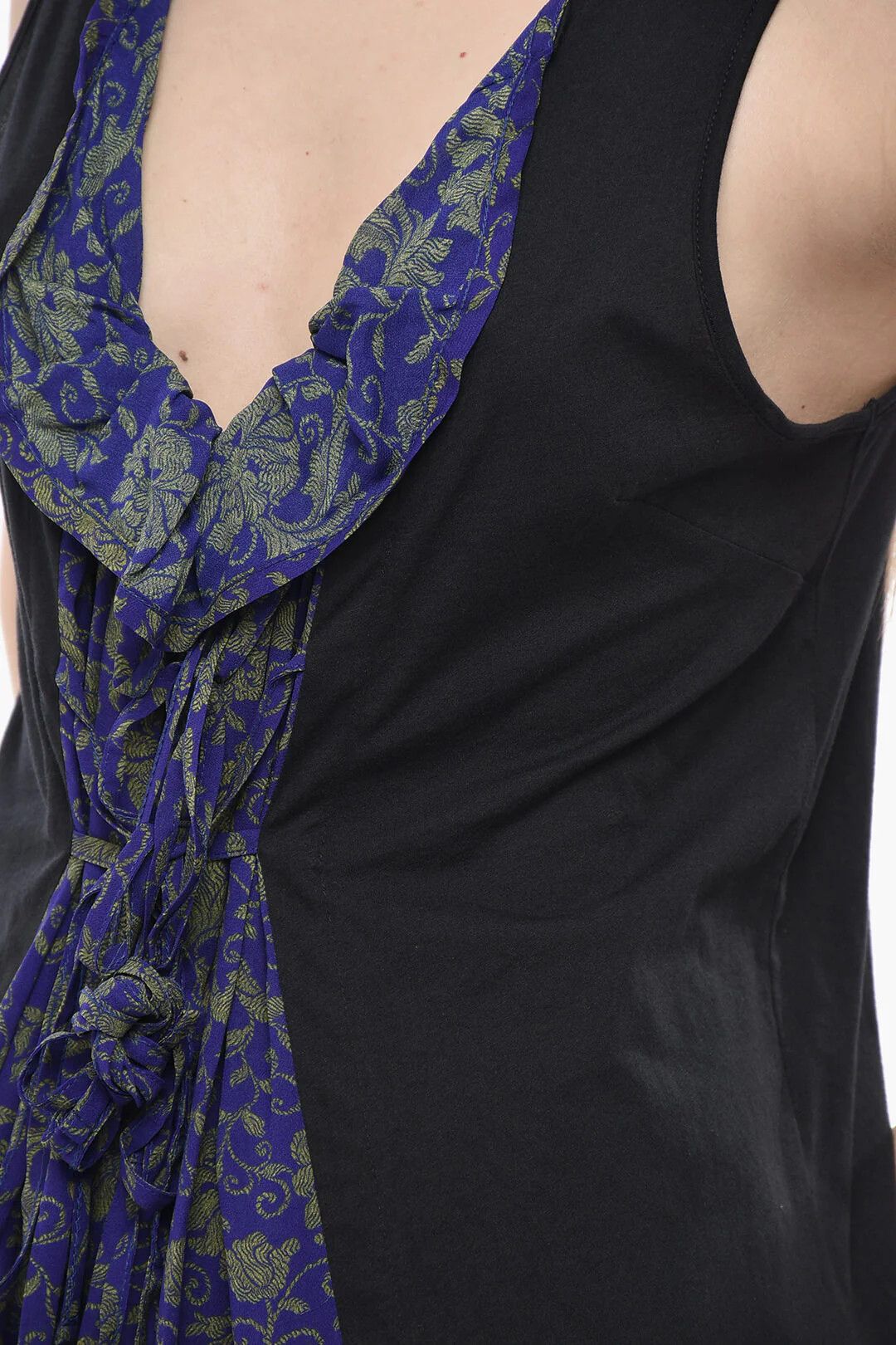 Dries Van Noten og1mm0426 Cotton Tank Top in Black Size M / US 6-8 / IT 42-44 - 3 Thumbnail