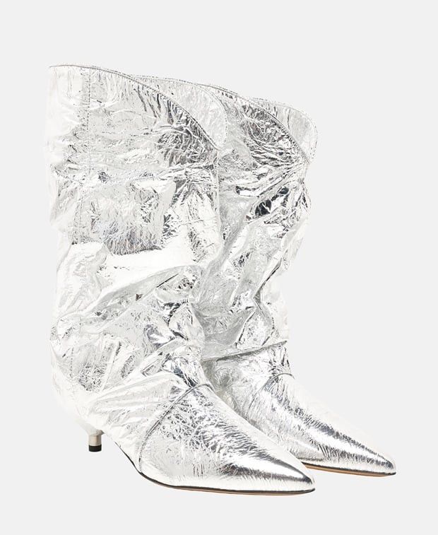 Isabel Marant Metallic Kitten Calf boots Size US 5 / IT 35 - 1 Thumbnail