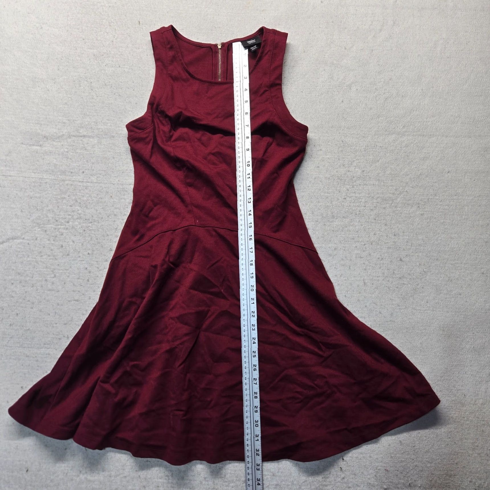Mossimo VINTAGE Mossimo Red Fit & Flare Knit Dress Short Sleeve Knee Length Women's XS Size 26" / US 2 / IT 38 - 6 Thumbnail