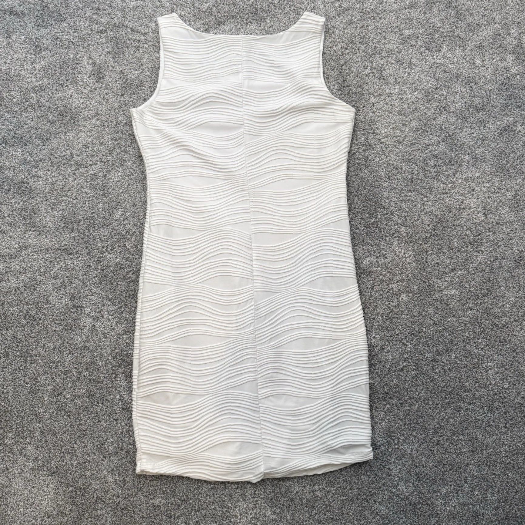 J Brand VINTAGE Slinky Brand Dress M Bodycon Tank Dress Sleeveless Knee Length White Women Regular M Size 90s Classic Wedding Lined Summer Spring Fall Winter Size M / US 6-8 / IT 42-44 - 7 Thumbnail
