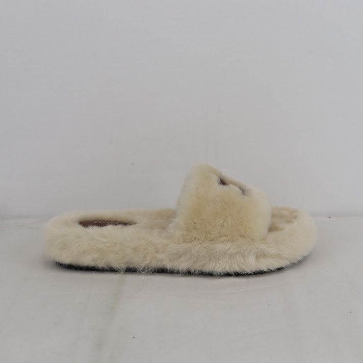 Celine o1rshd1 /dup/ Furry Slippers Slipper Fur Triomphe Size US 9 / IT 39 - 3 Thumbnail