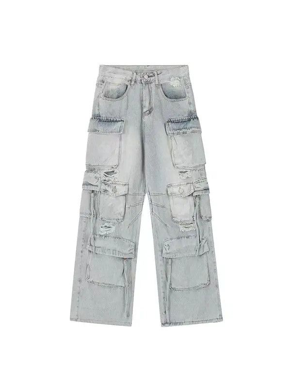 VIBE Light Blue High Street Vintage Casual Jeans Size US 32 / EU 48 - 2 Thumbnail