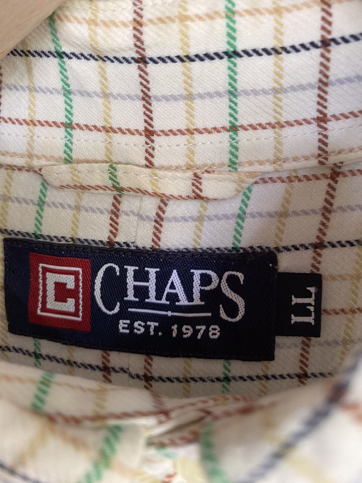 Chaps Vintage Chaps Plaid Tartan Flannel Shirt Button Up Size US XL / EU 56 / 4 - 4 Thumbnail
