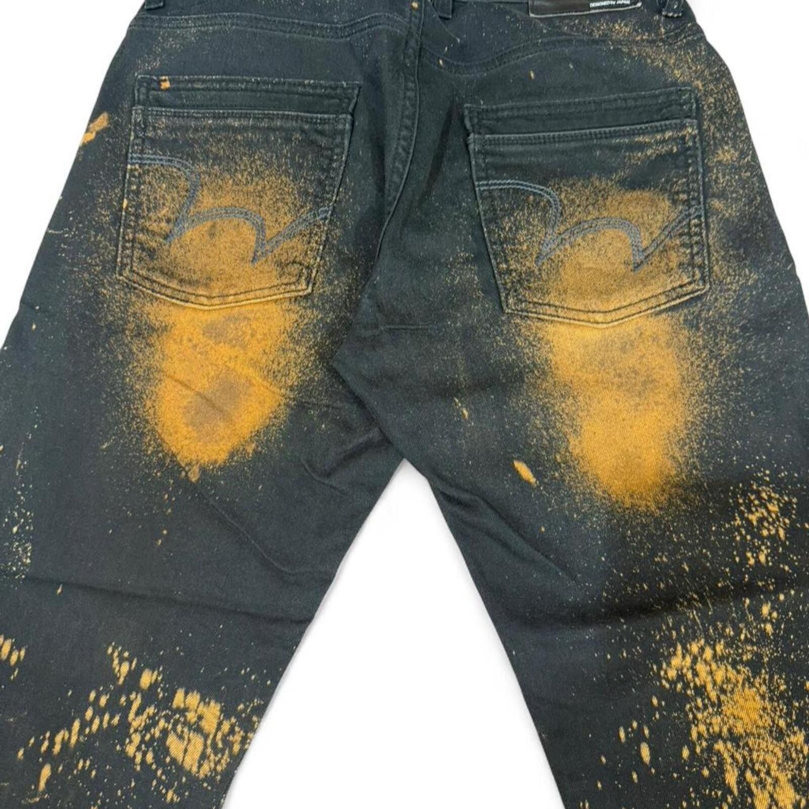 Edwin Edwin black and orange bleached jeans Size US 29 - 7 Thumbnail