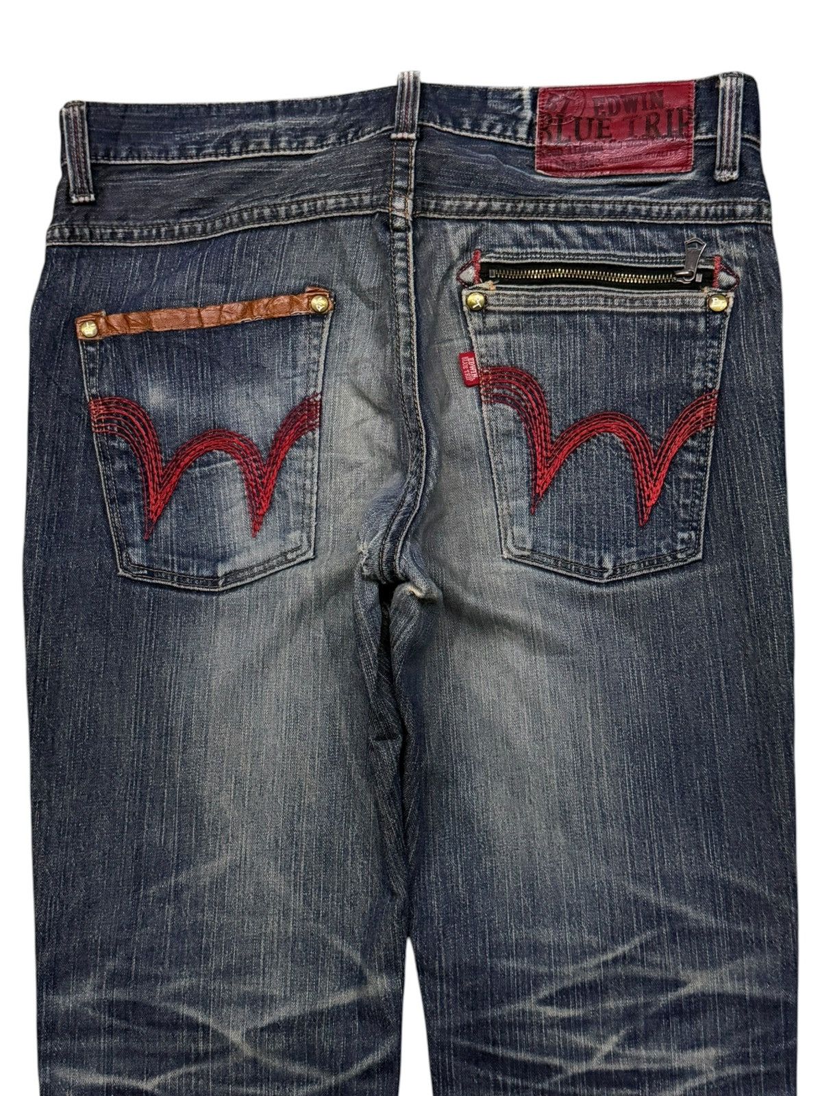 Edwin Vintage Edwin Blue Trip Japan Denim Jeans | Vintage Fade W35 Size US 35 - 5 Thumbnail
