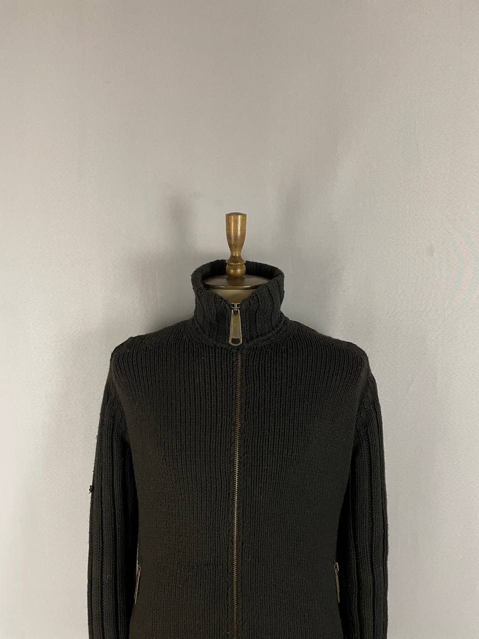 Dolce & Gabbana Dolce&Gabbana Sweater Brown Zip Wool Size US XL / EU 56 / 4 - 2 Thumbnail