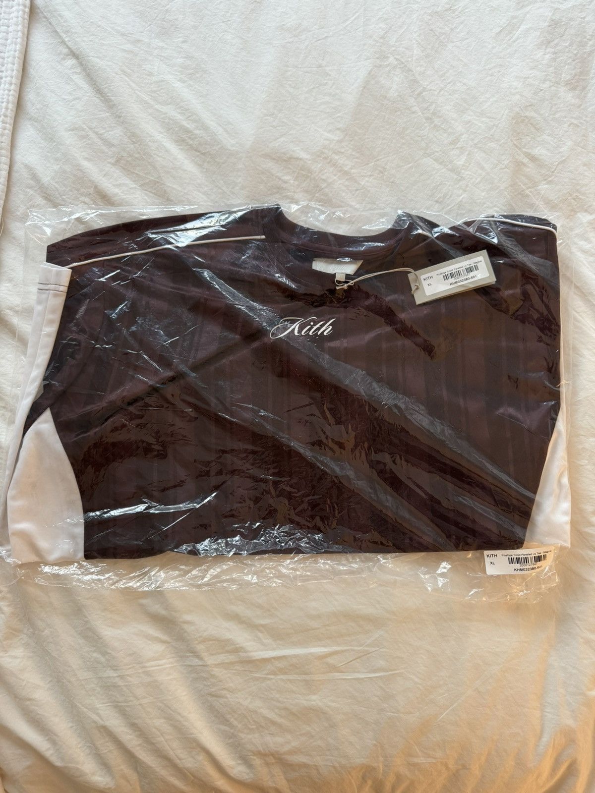 Kith Kith Pinstripe Tricot Panelled LS Tee Magma (Size XL) Size US XL / EU 56 / 4 - 17 Thumbnail