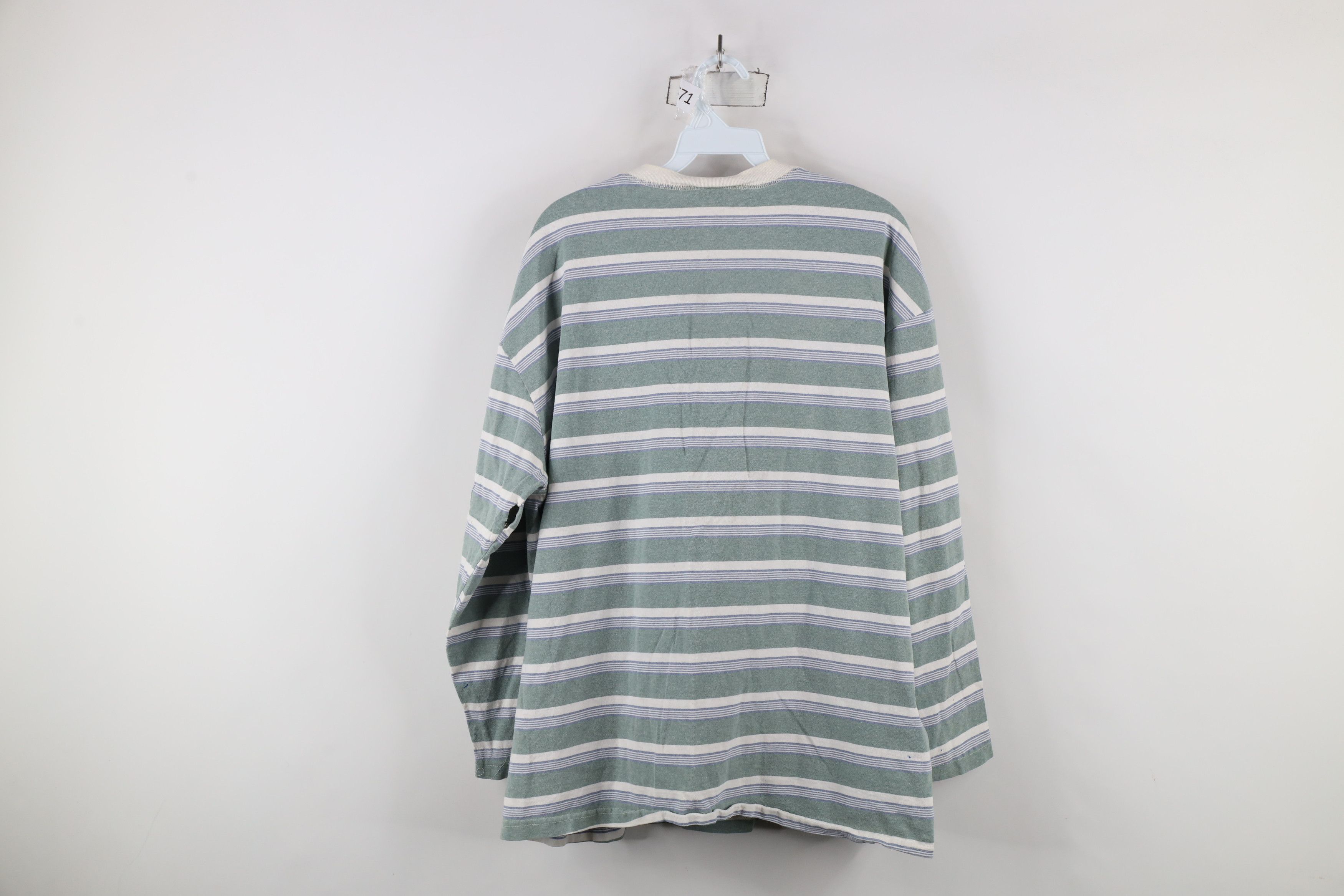 Vintage Vintage 90s Streetwear Long Sleeve Henley T-Shirt USA Size US XL / EU 56 / 4 - 14 Thumbnail