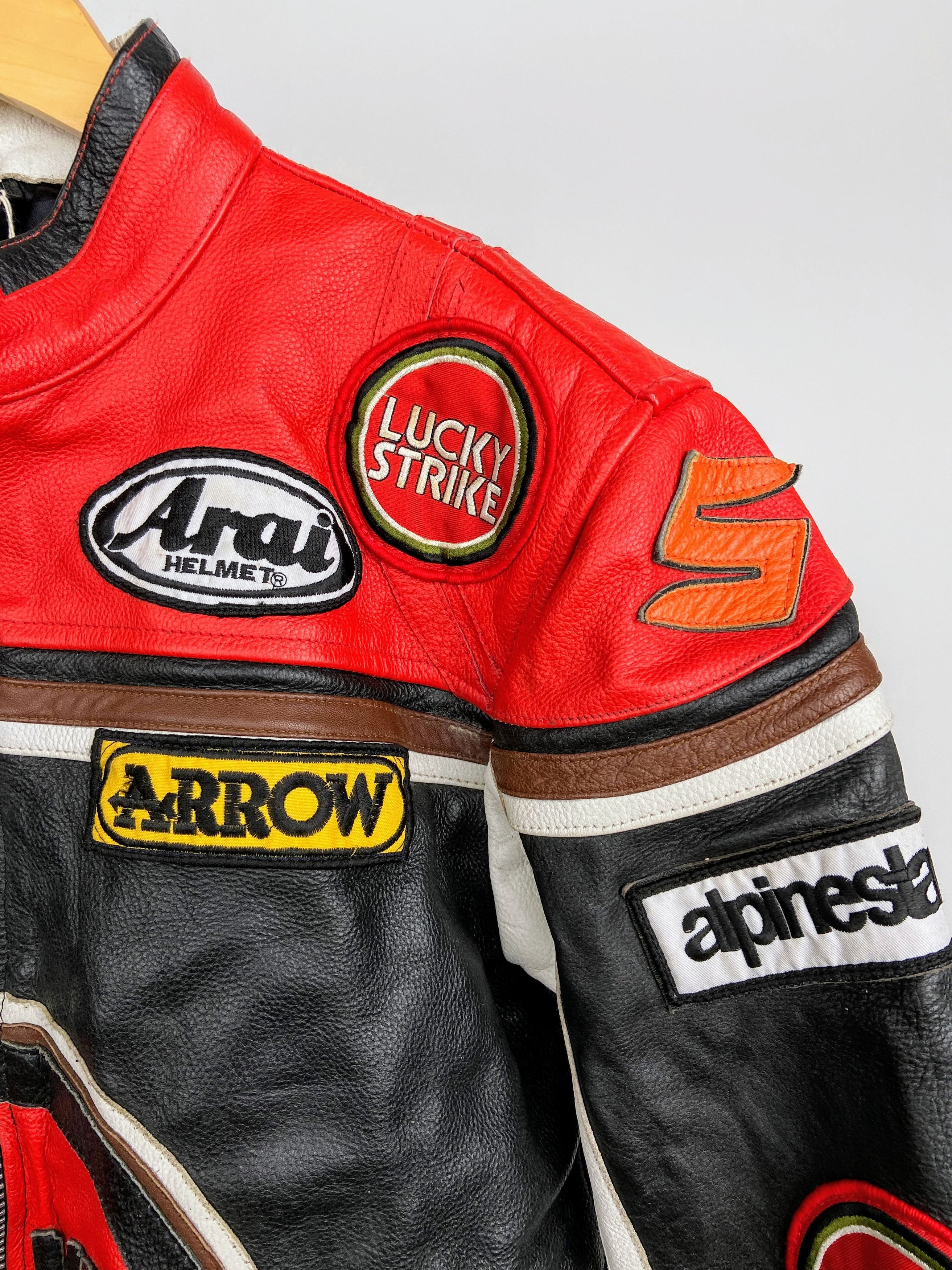 Vintage Lucky strike Rare Vintage 90s Leather Jacket Outerwear Size US S / EU 44-46 / 1 - 4 Thumbnail