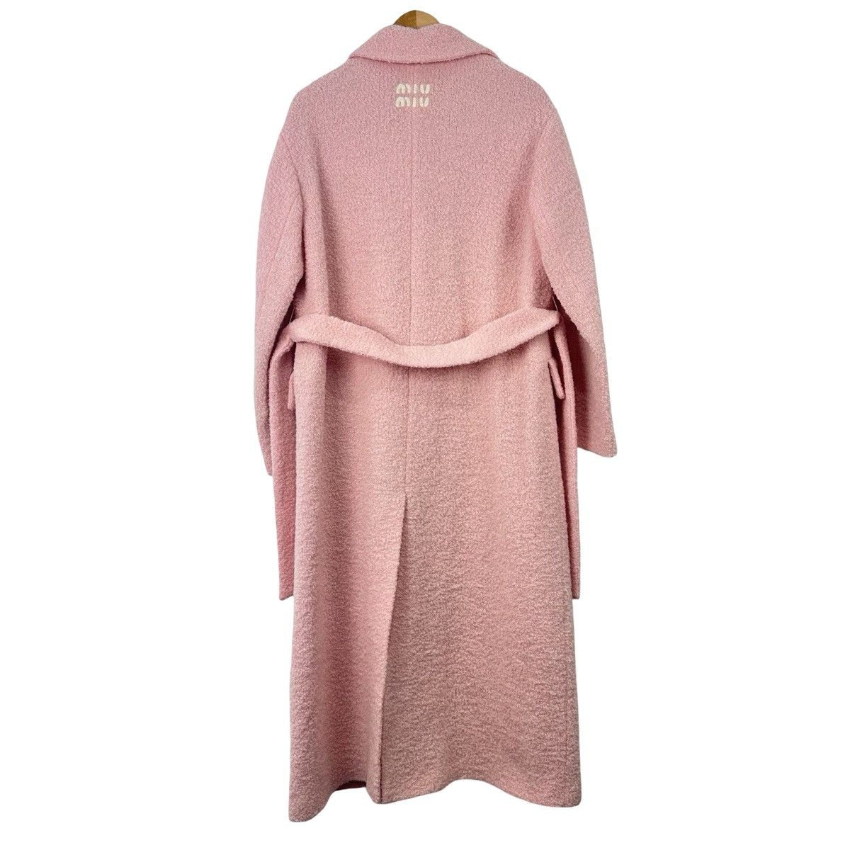 Miu Miu Miu Miu pink boucle wool belted coat Size S / US 4 / IT 40 - 2 Thumbnail
