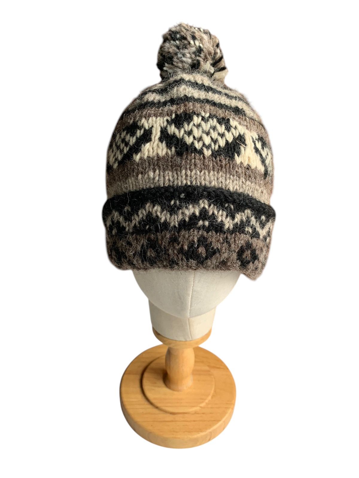 Japanese Brand × Kapital × Vintage Knitted Crochet Wool Rare Design Winter Sessions Beanie Hats Size ONE SIZE - 3 Thumbnail