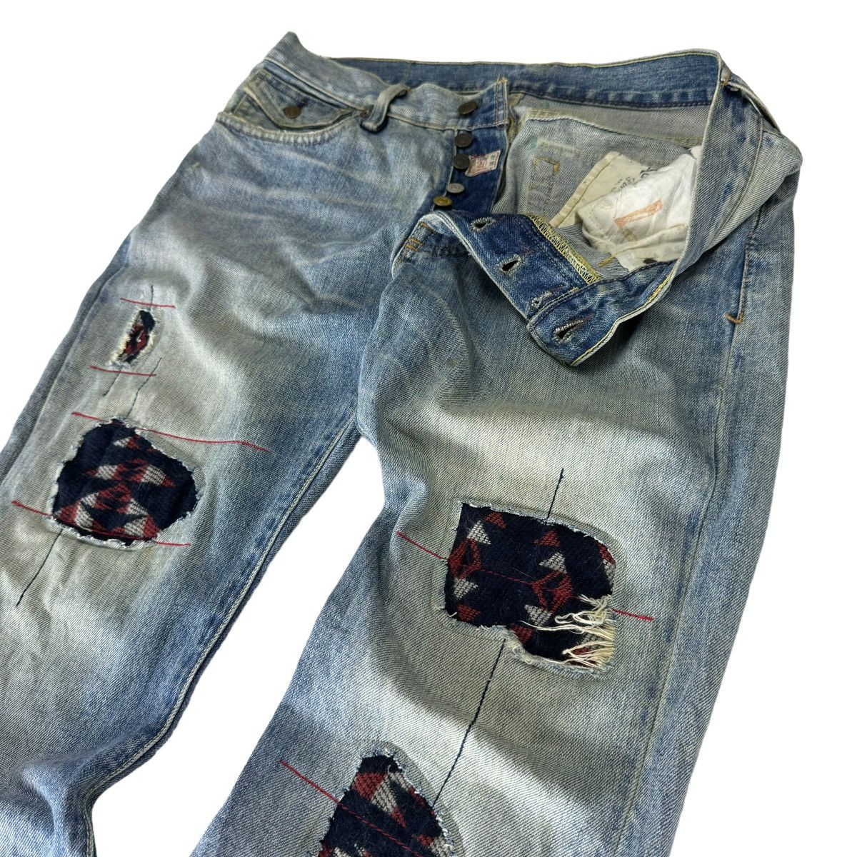 Polo Ralph Lauren 🌟POLO RL ROCKLAND PATCHWORK NATIVE DENIM PANTS Size US 34 / EU 50 - 7 Thumbnail