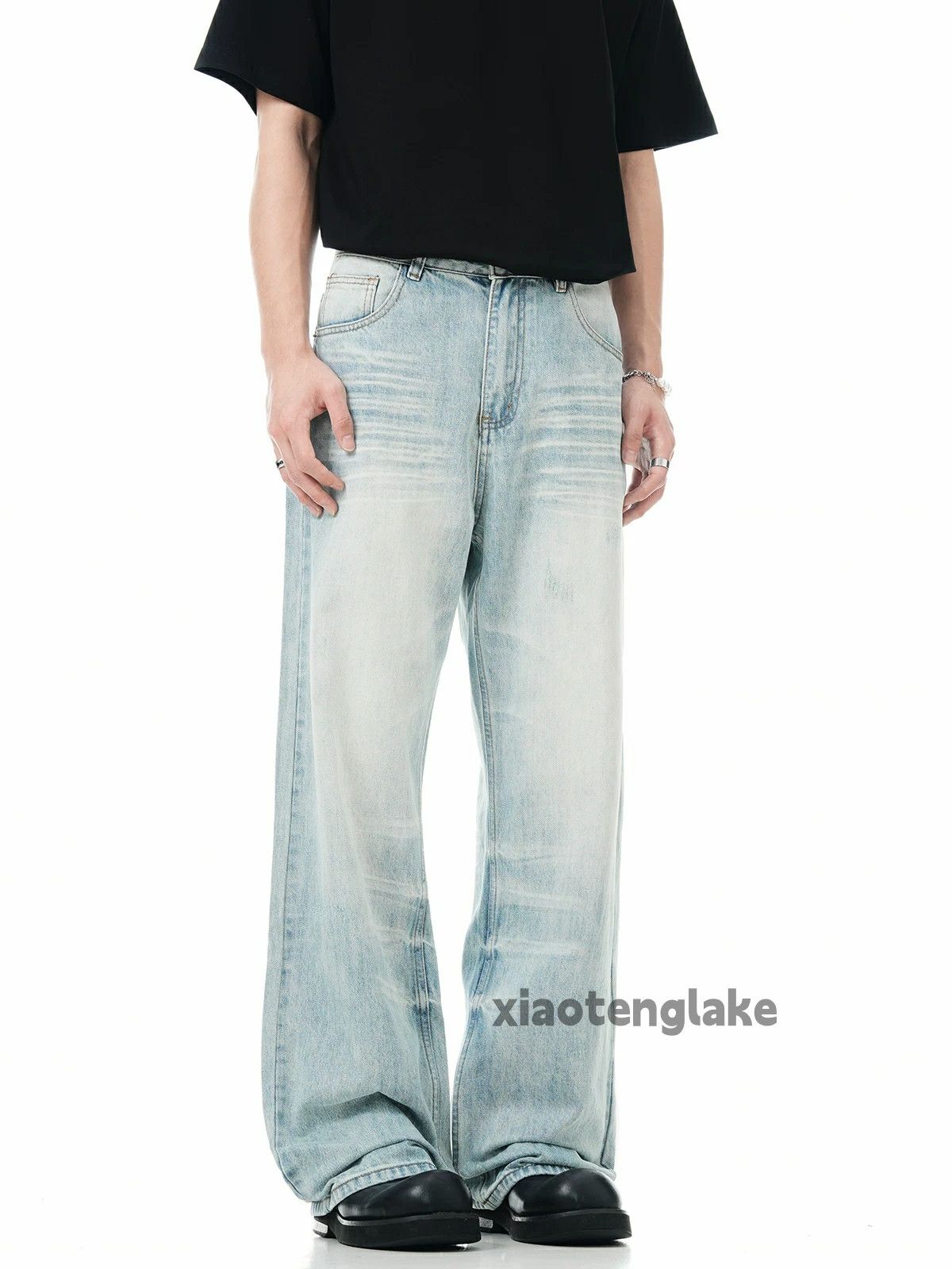Jean × Vintage washed faded cleanfit yuppie loose baggy jeans Size US 32 / EU 48 - 6 Thumbnail