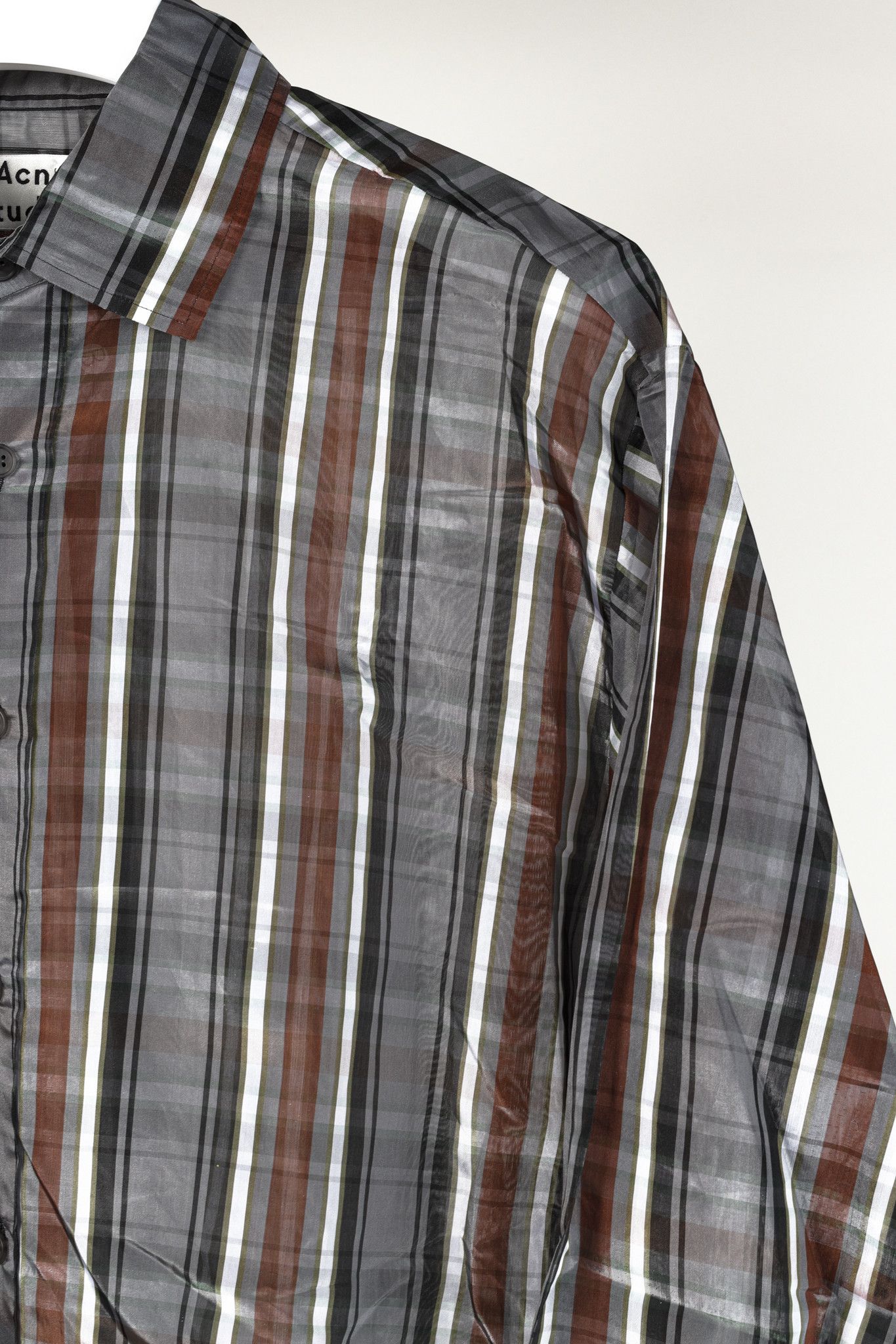 Acne Studios Acne Studios SS18 Atlent Plaid Sheer Button Up Shirt Size US S / EU 44-46 / 1 - 5 Thumbnail