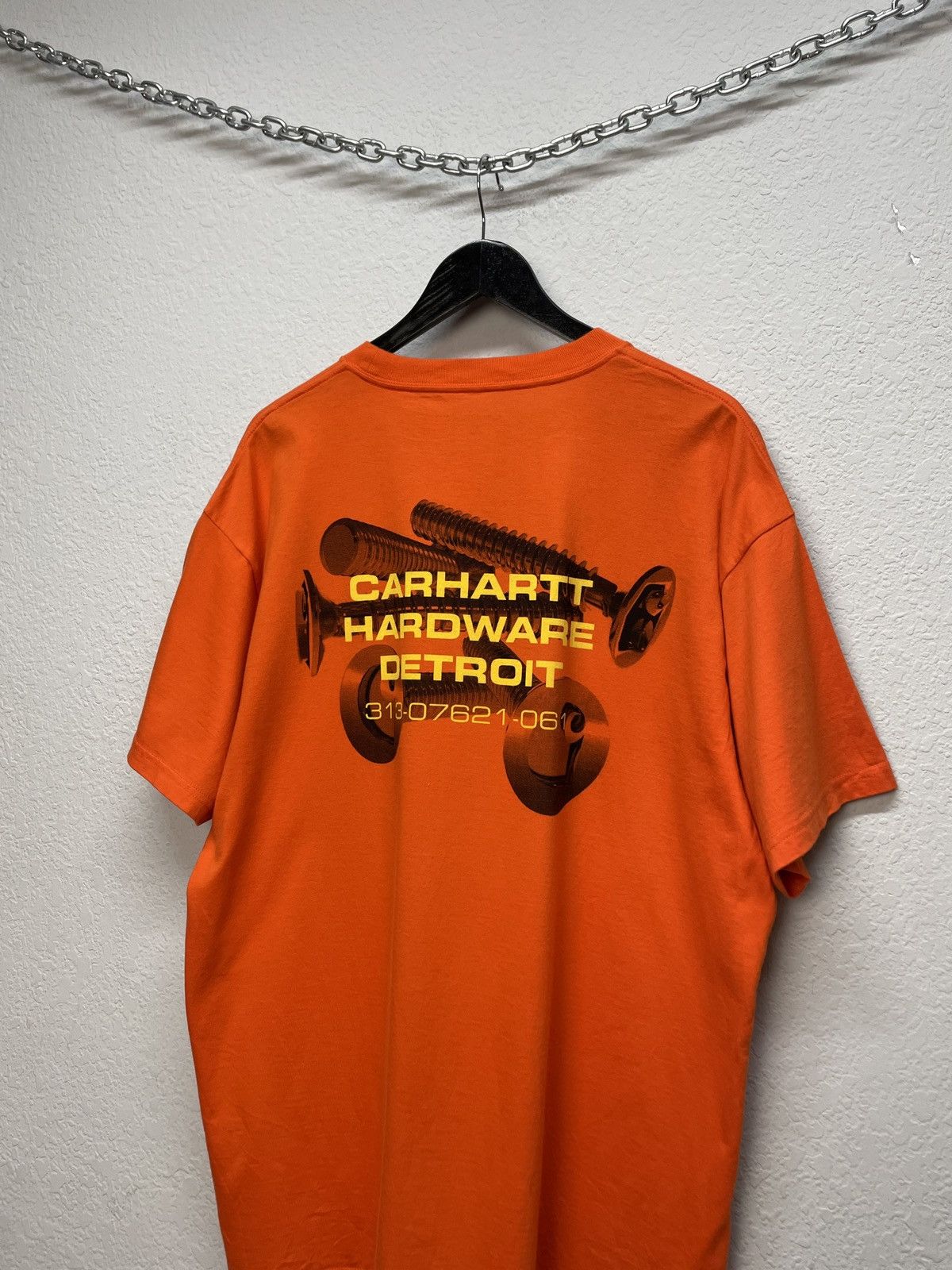 Carhartt × Heron Preston Vintage Y2K Carhartt Work Hardware Detroit Orang Tee T-shirt Size US XL / EU 56 / 4 - 8 Thumbnail