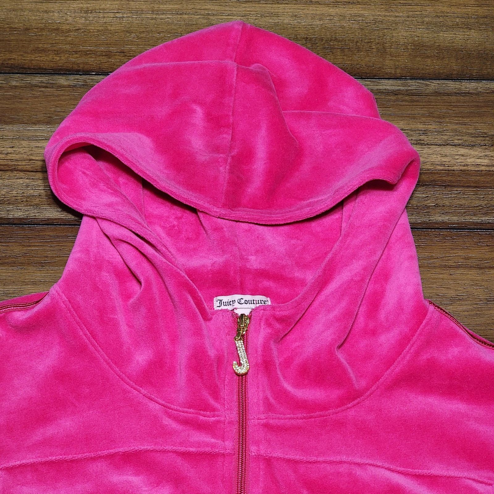 Juicy Couture Juicy Couture LS Hooded Classic Velour Jacket - Size Large Size L / US 10 / IT 46 - 2 Thumbnail