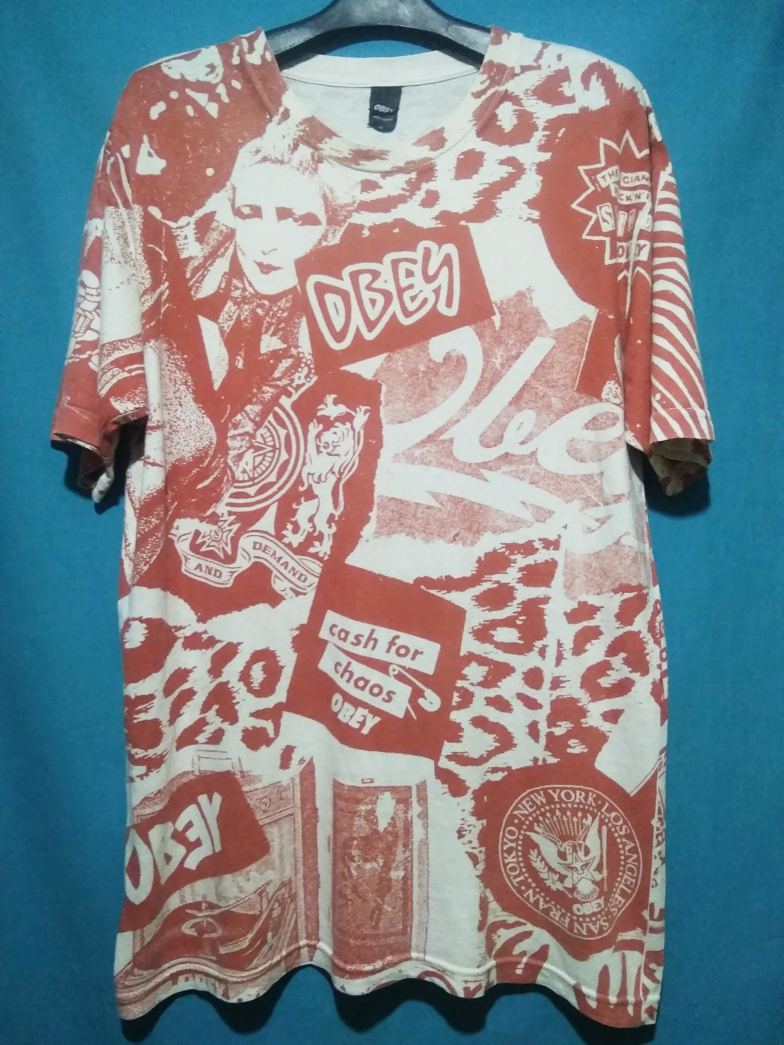 Vans Sick 🔥Rare Vtg OBEY Seditionaries PunK AOP bands parody Size US L / EU 52-54 / 3 - 1 Thumbnail