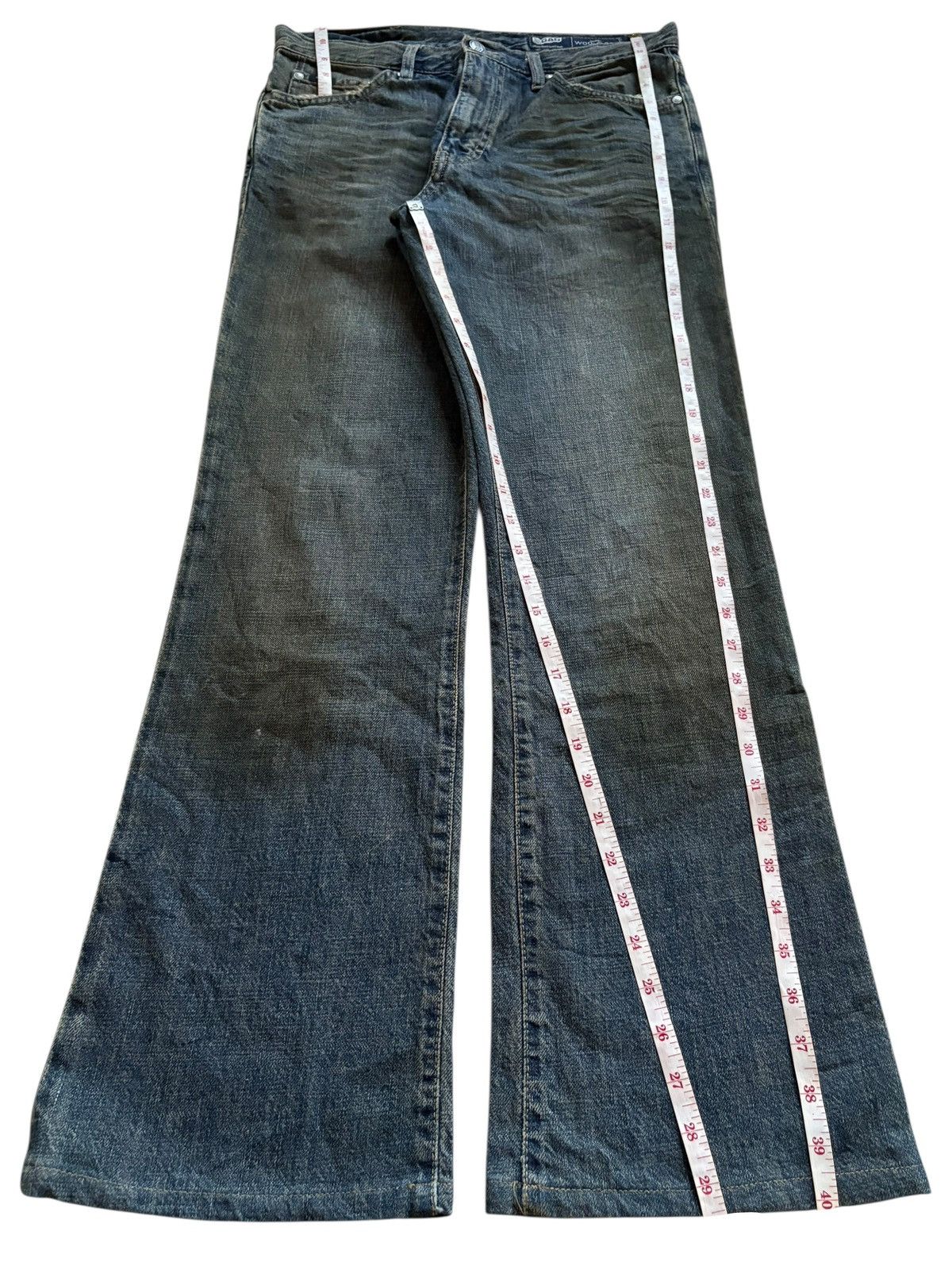 Japanese Brand × Tornado Mart Vintage Japanese Brand Rusty Mud Wash Bootcut Flare Jeans Size US 30 / EU 46 - 13 Thumbnail