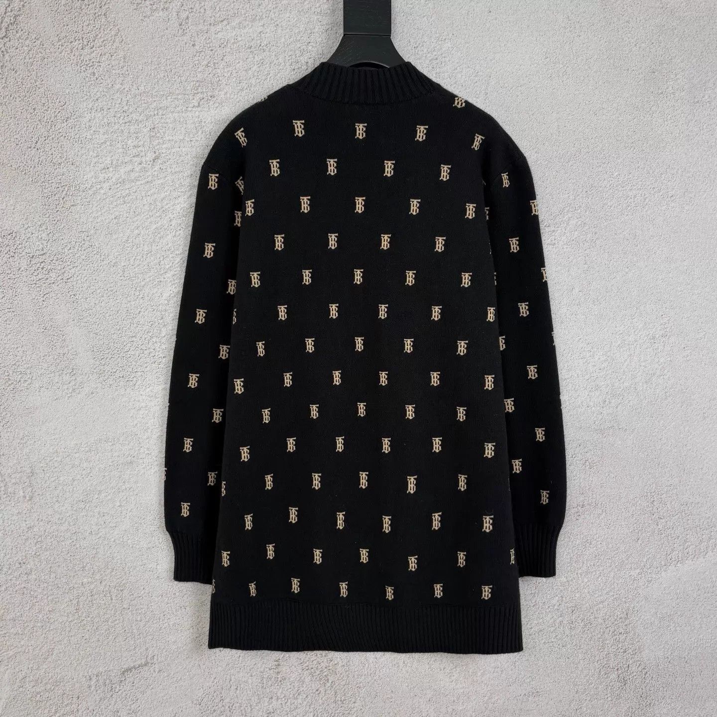 Burberry BURBERRY TB All Over Print Black Knit Cardigan L Size L / US 10 / IT 46 - 2 Thumbnail