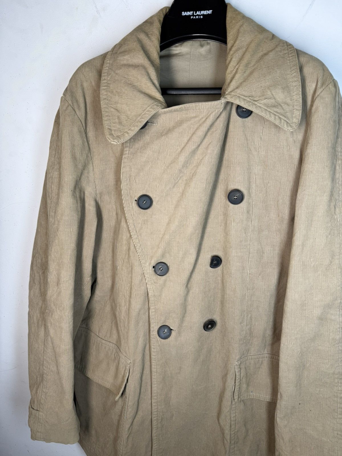 Yves Saint Laurent Corduroy YSL Jacket Italy Rive Gauche Double Breasted Size US L / EU 52-54 / 3 - 18 Thumbnail