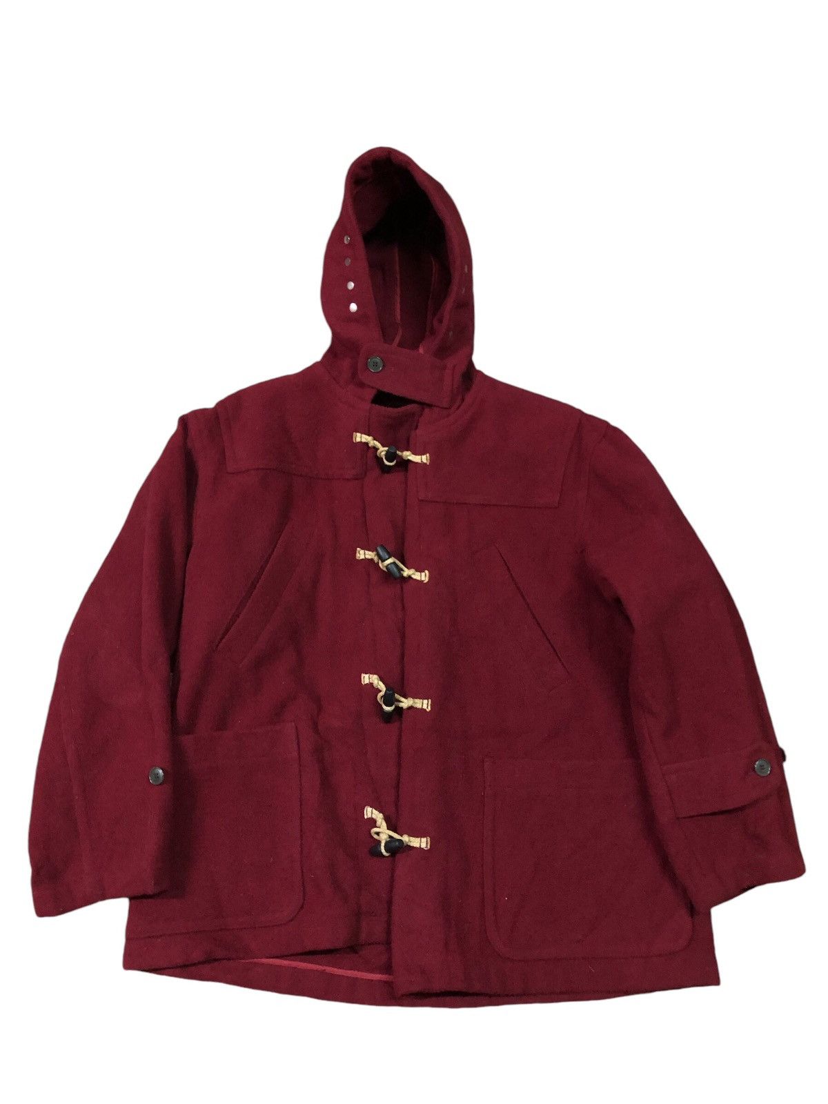 Gianfranco Ferre Ferre Jeans Wool Duffle Hooded Coat Size US L / EU 52-54 / 3 - 1 Thumbnail