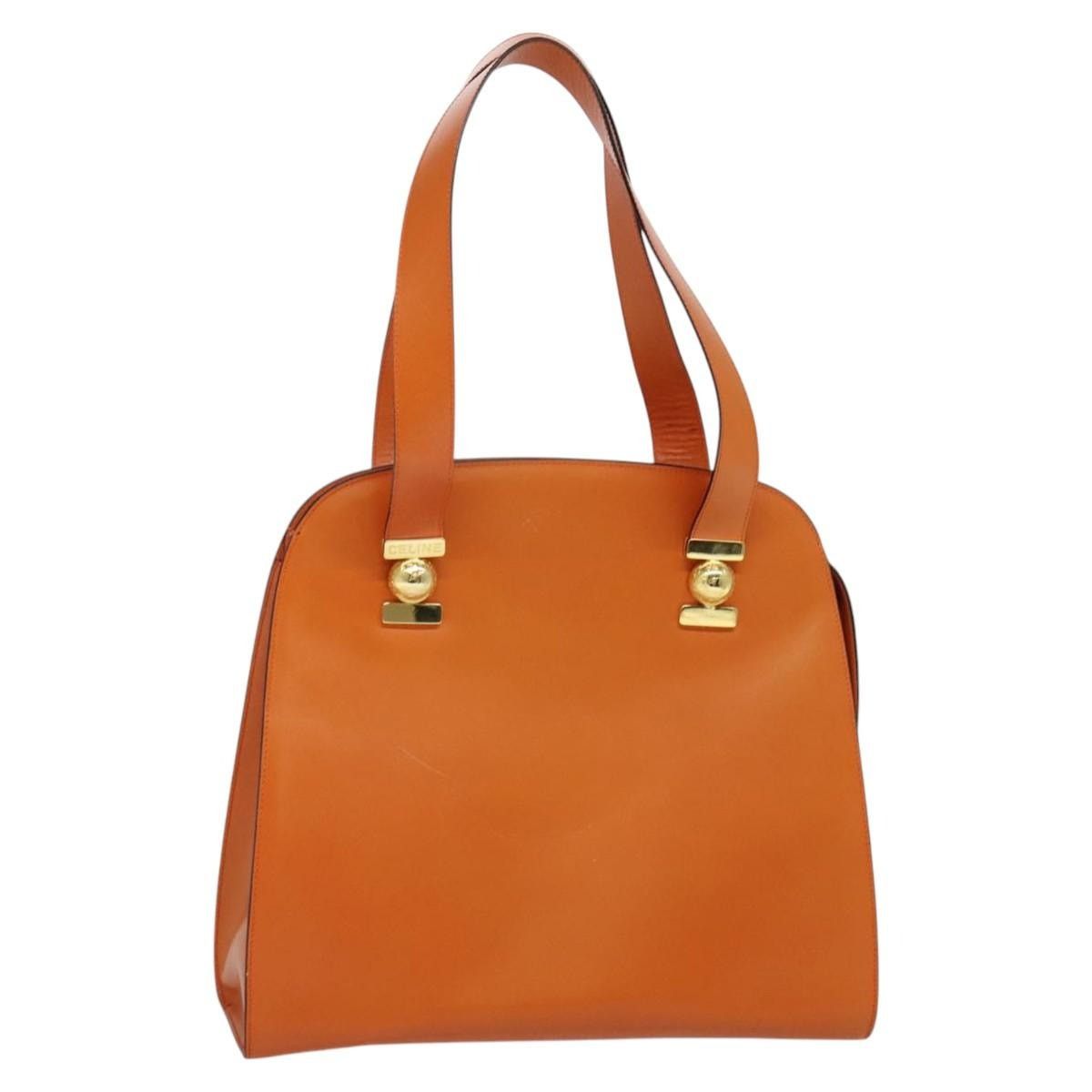 Celine CELINE Tote Bag Leather Gold Orange Size ONE SIZE - 1 Thumbnail