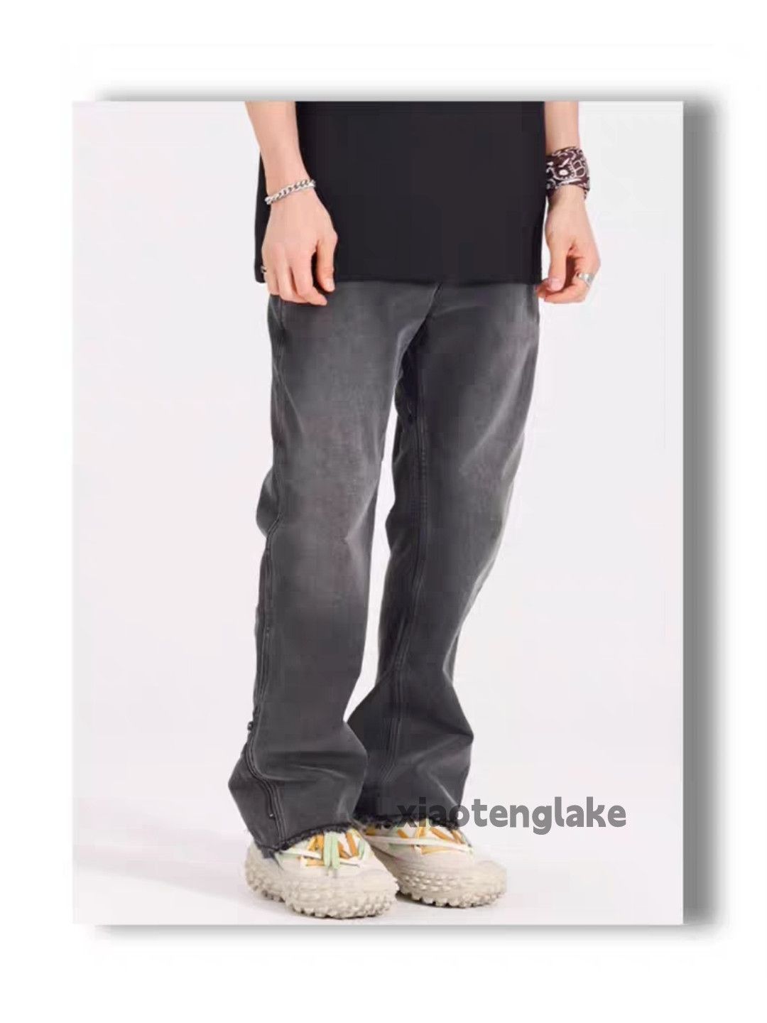 Jean × Vintage washed faded cleanfit yuppie punk grunge flared jeans Size US 38 / EU 54 - 1 Thumbnail