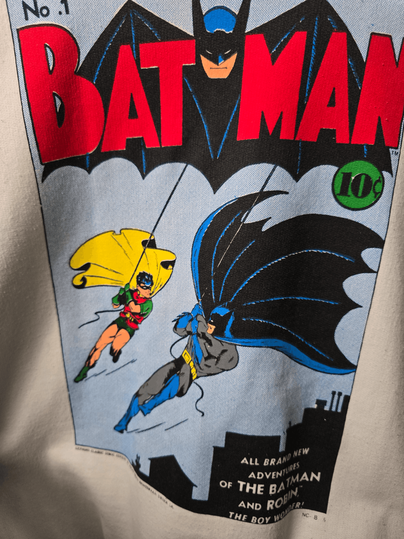 Vintage Batman No.1 Pullover Sweatshirt Size US M / EU 48-50 / 2 - 2 Thumbnail