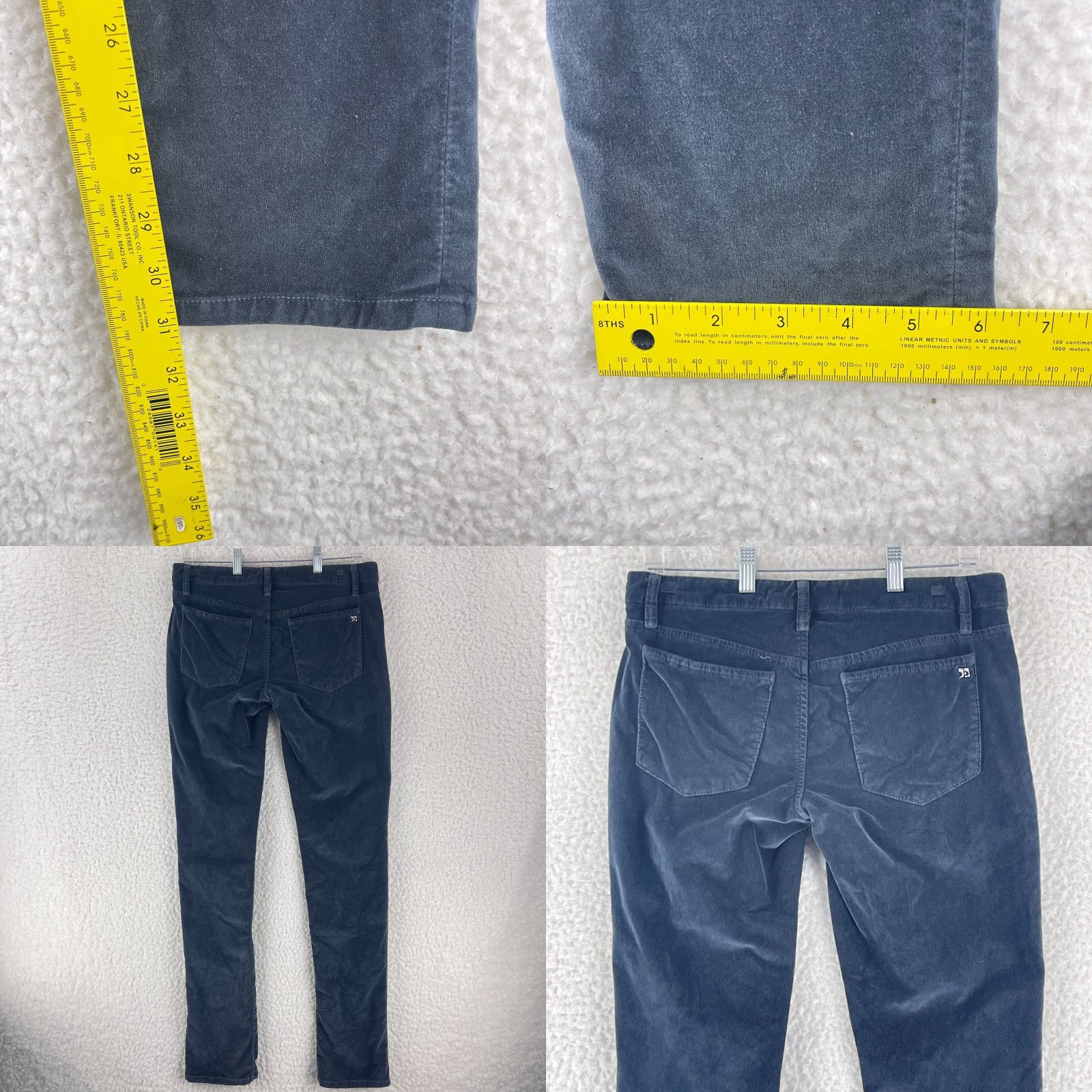 Vintage VINTAGE Joe's Jeans Chelsea Velvet Skinny Pants Womens Low-Rise Casual Made in USA Size 28 Gray 31" Waist 31" Inseam JSNA Size 28" / US 6 / IT 42 - 8 Thumbnail