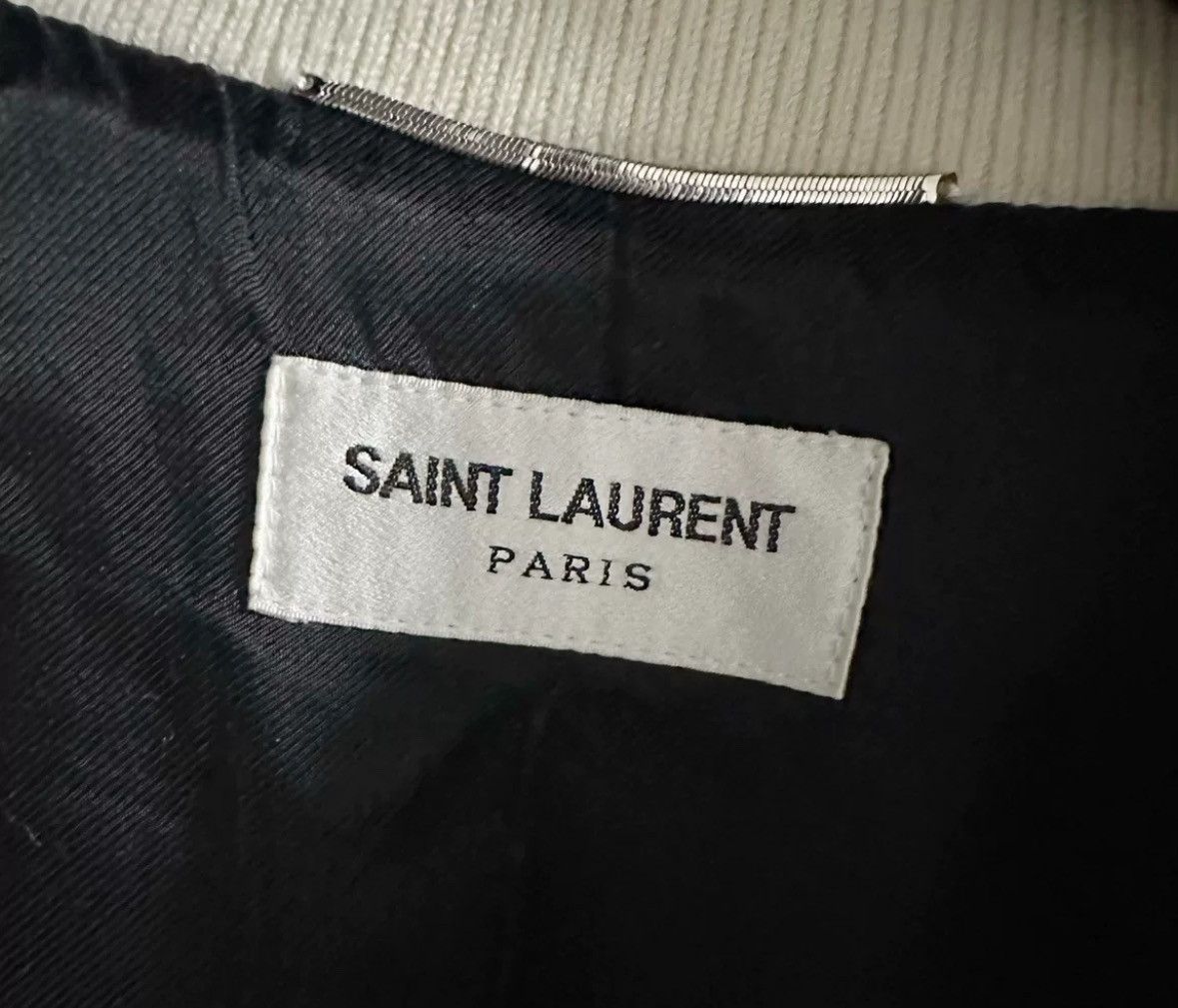 Saint Laurent Paris × Yves Saint Laurent Saint Laurent white Teddy baseball jacket2412-Nextarrow Size US S / EU 44-46 / 1 - 5 Thumbnail