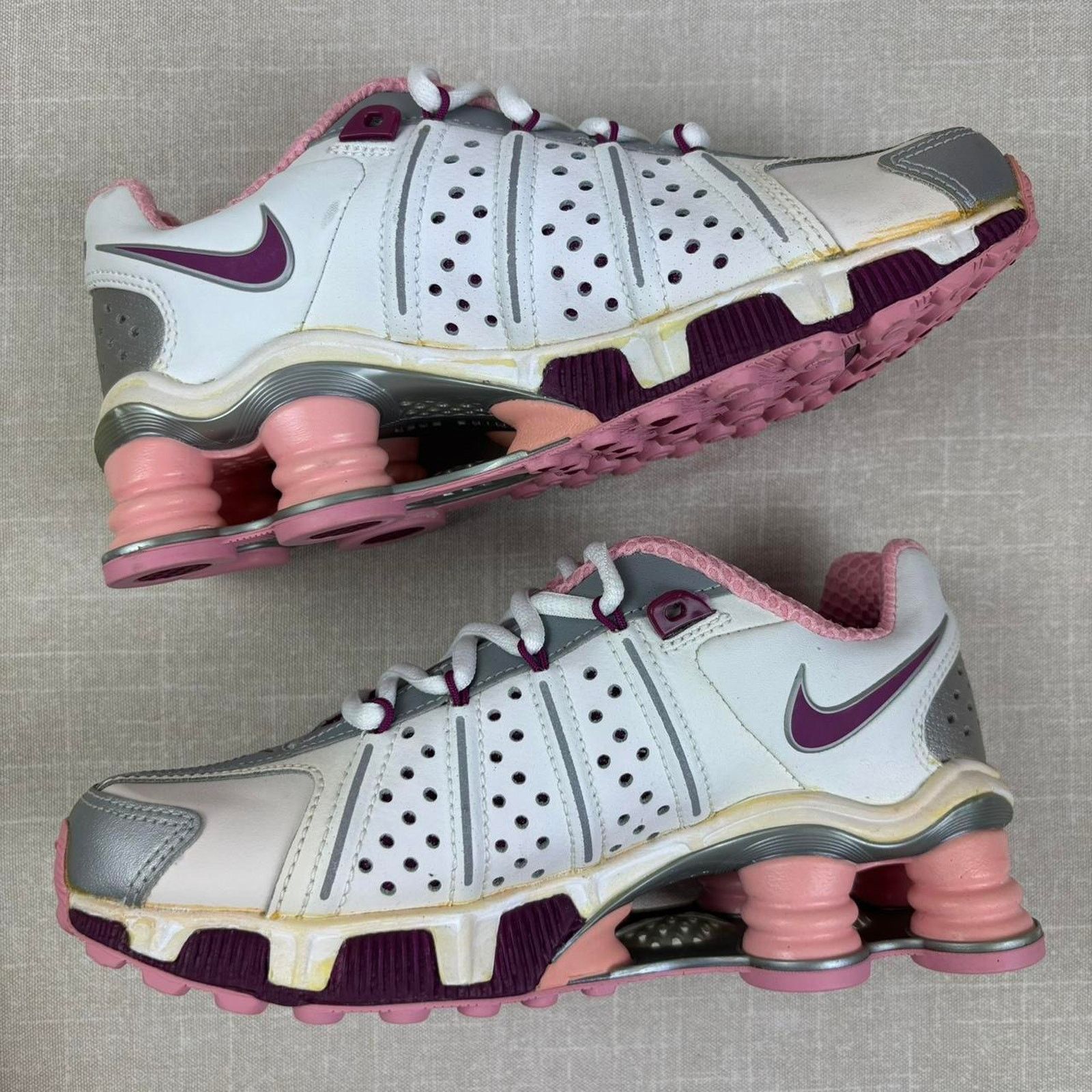Nike 💝 2005 Nike Shox Cognescenti Lea “White Raspberry” 5.5W Size US 5.5 / IT 35.5 - 4 Thumbnail